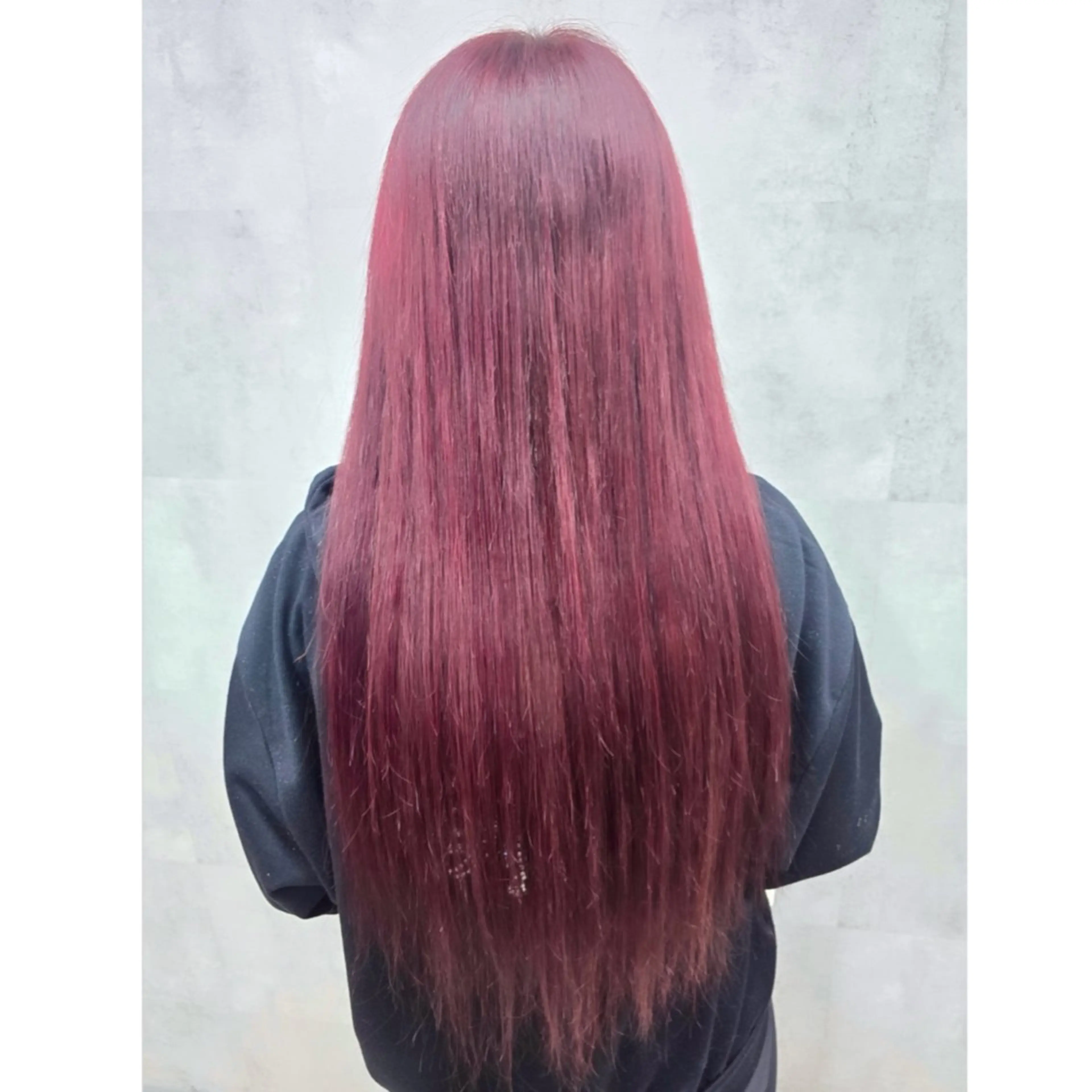 ロング カラー レッドカラー ボブ エクステ ロング 編み込みエクステ/ ハイトーン りょすけのヘアスタイル