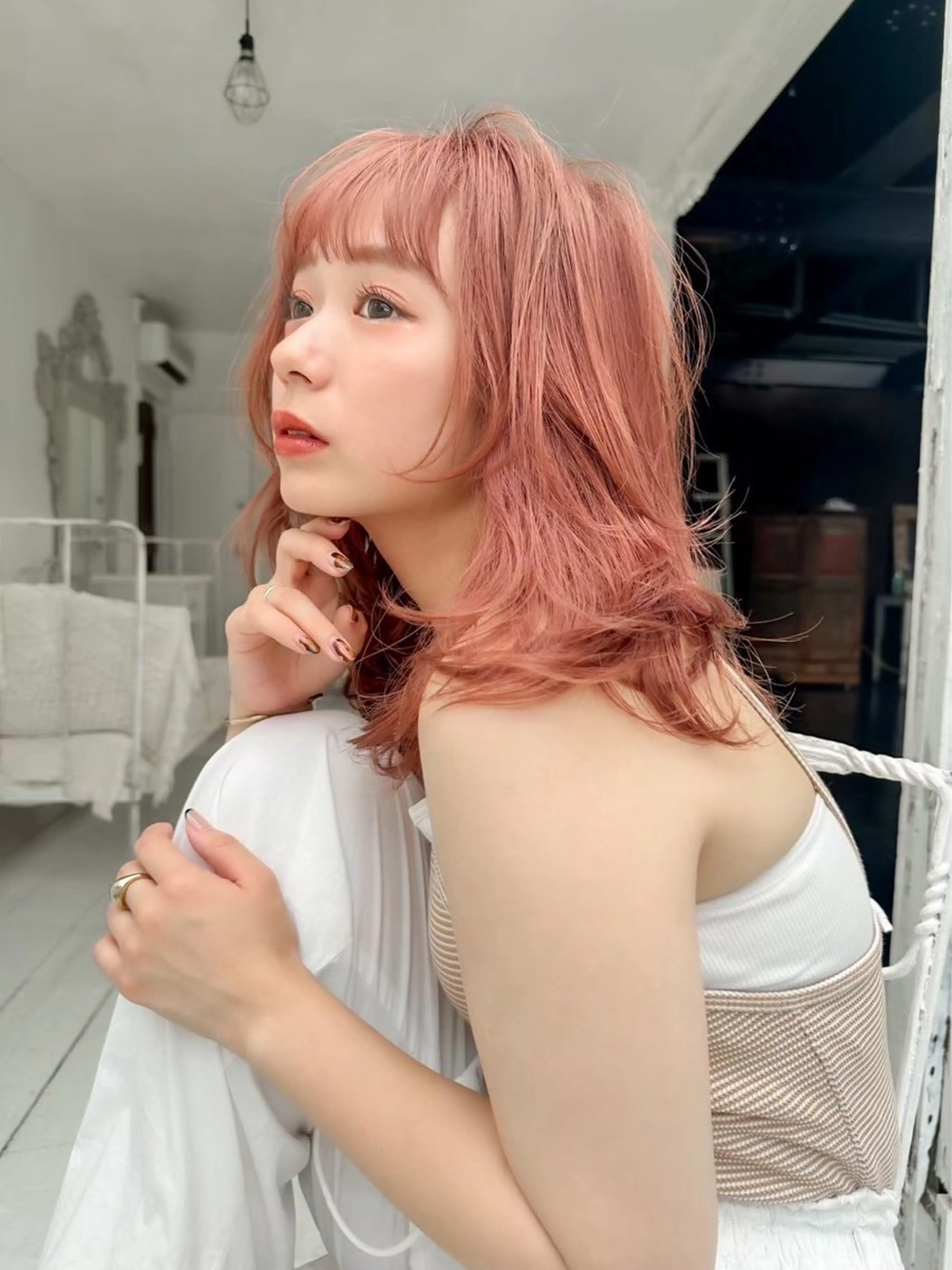 ミディアム カラー 似合わせボブ💓/ 美髪縮毛✨豊嶋龍佑のヘアスタイル