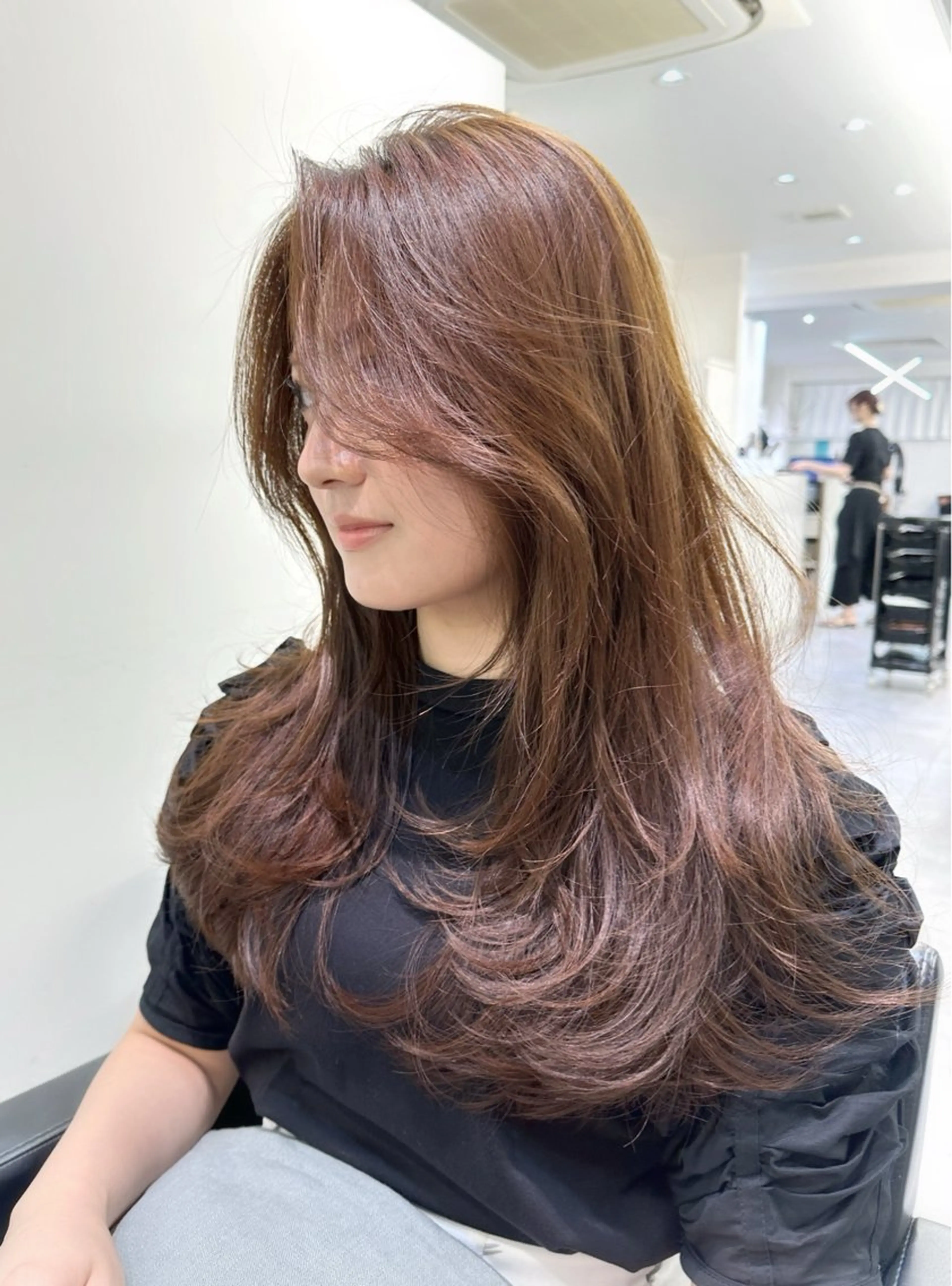 セミロング カット トリートメント 髪質改善/艶カラー HANAのヘアスタイル