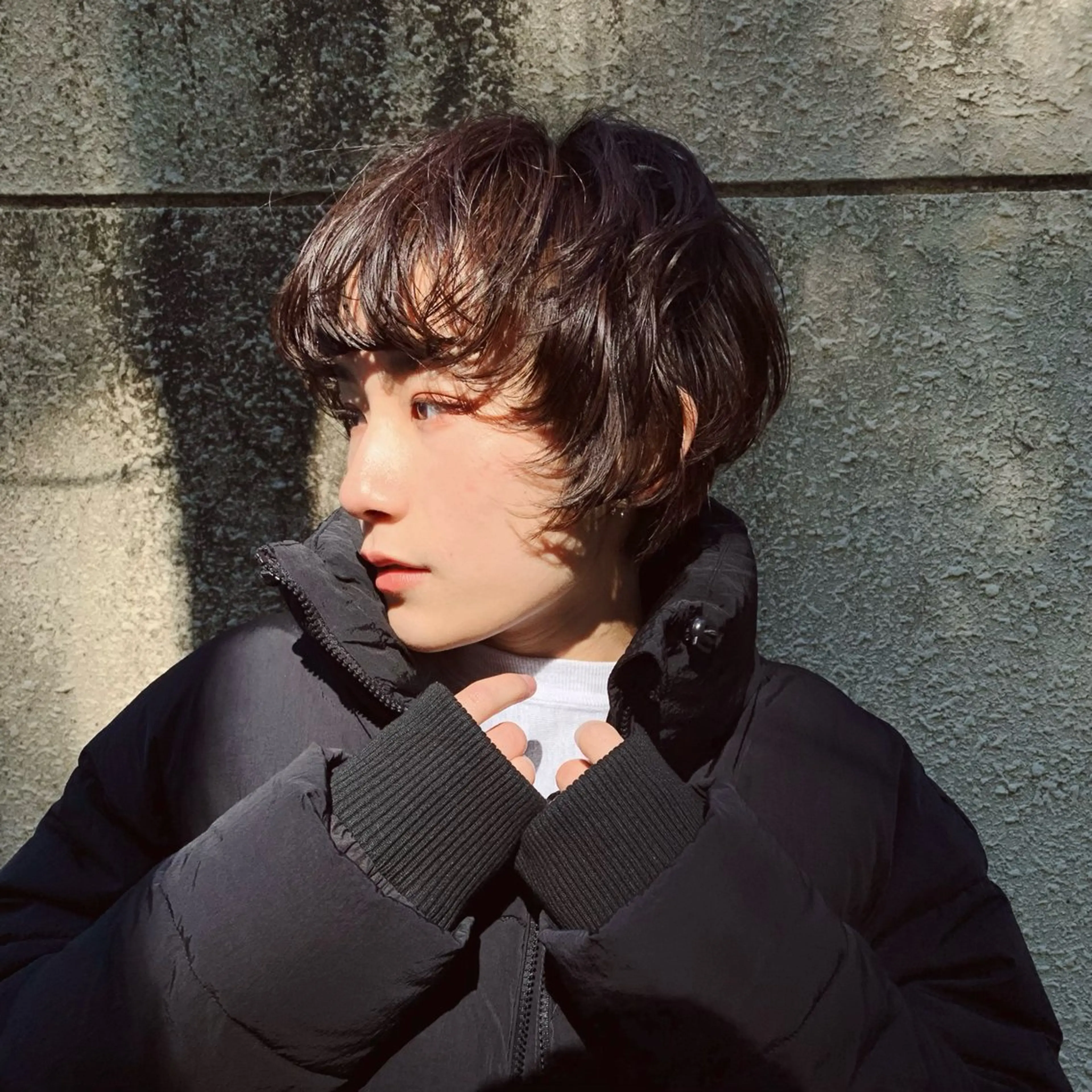 ショート パーマ ボブレイヤー ボブ 顔まわりレイヤー ハイレイヤー レイヤーカット カット パーマ Neelu 日置剛人のヘアスタイル