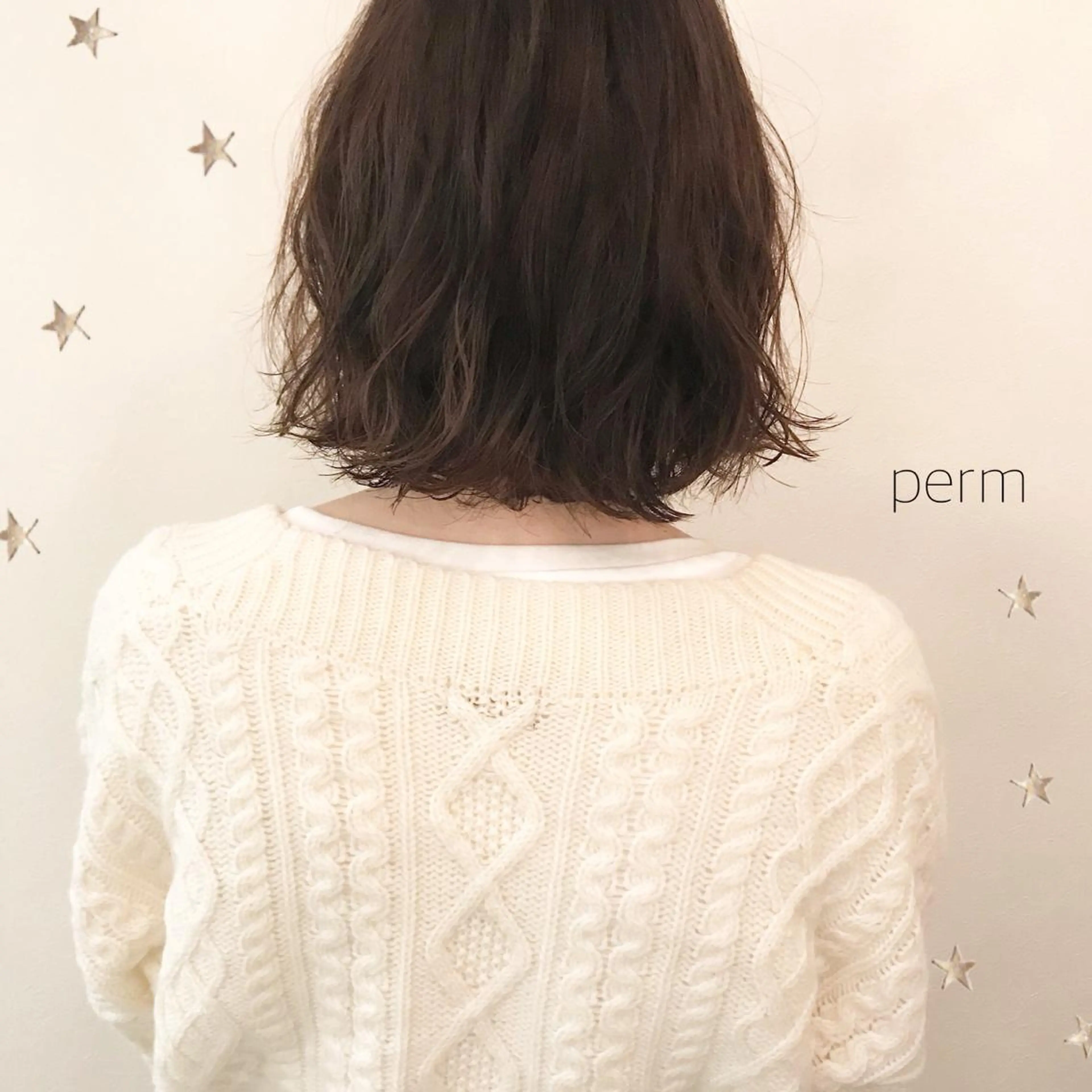 ミディアム パーマ 市川 千夏のヘアスタイル