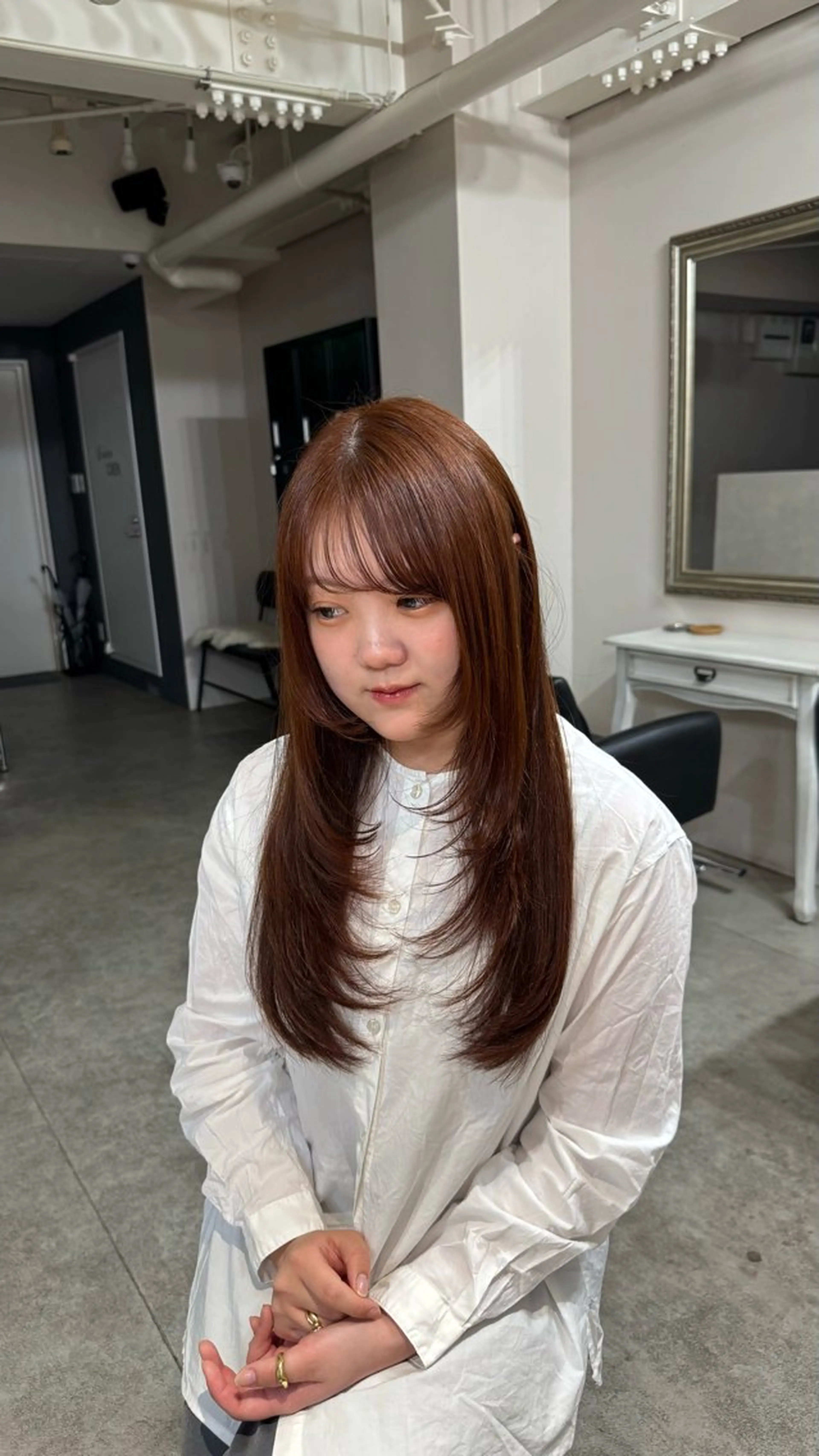 ロング レイヤーカット カット ヘアカラー トリートメント reira/堀江/ 似合わせカットのヘアスタイル