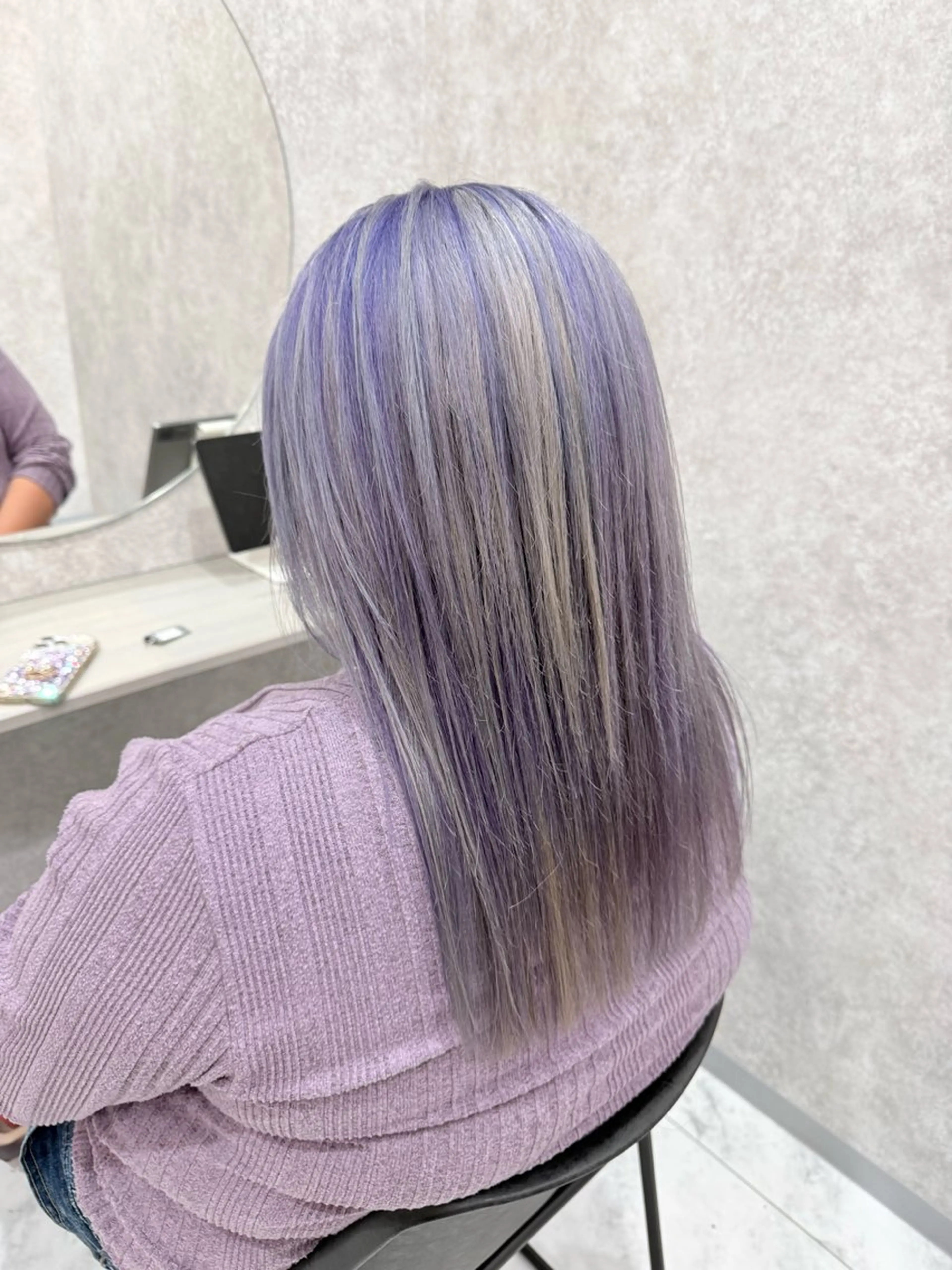 セミロング カラー 🌺ハイトーン🌺 矢葺 なぎさ🌺🌺のヘアスタイル
