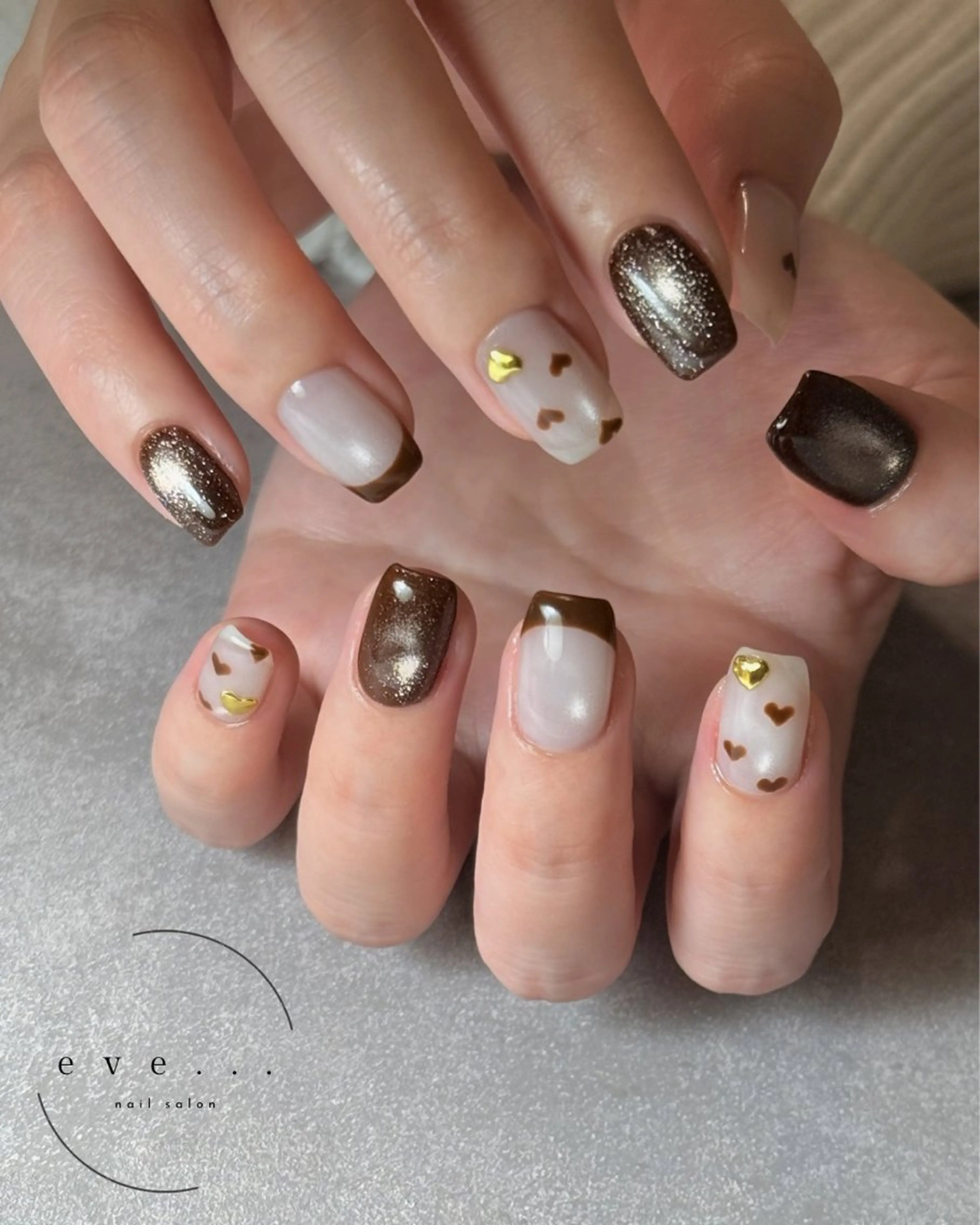 ネイル バレンタイン ハンドネイル nail salon eve...のネイルデザイン
