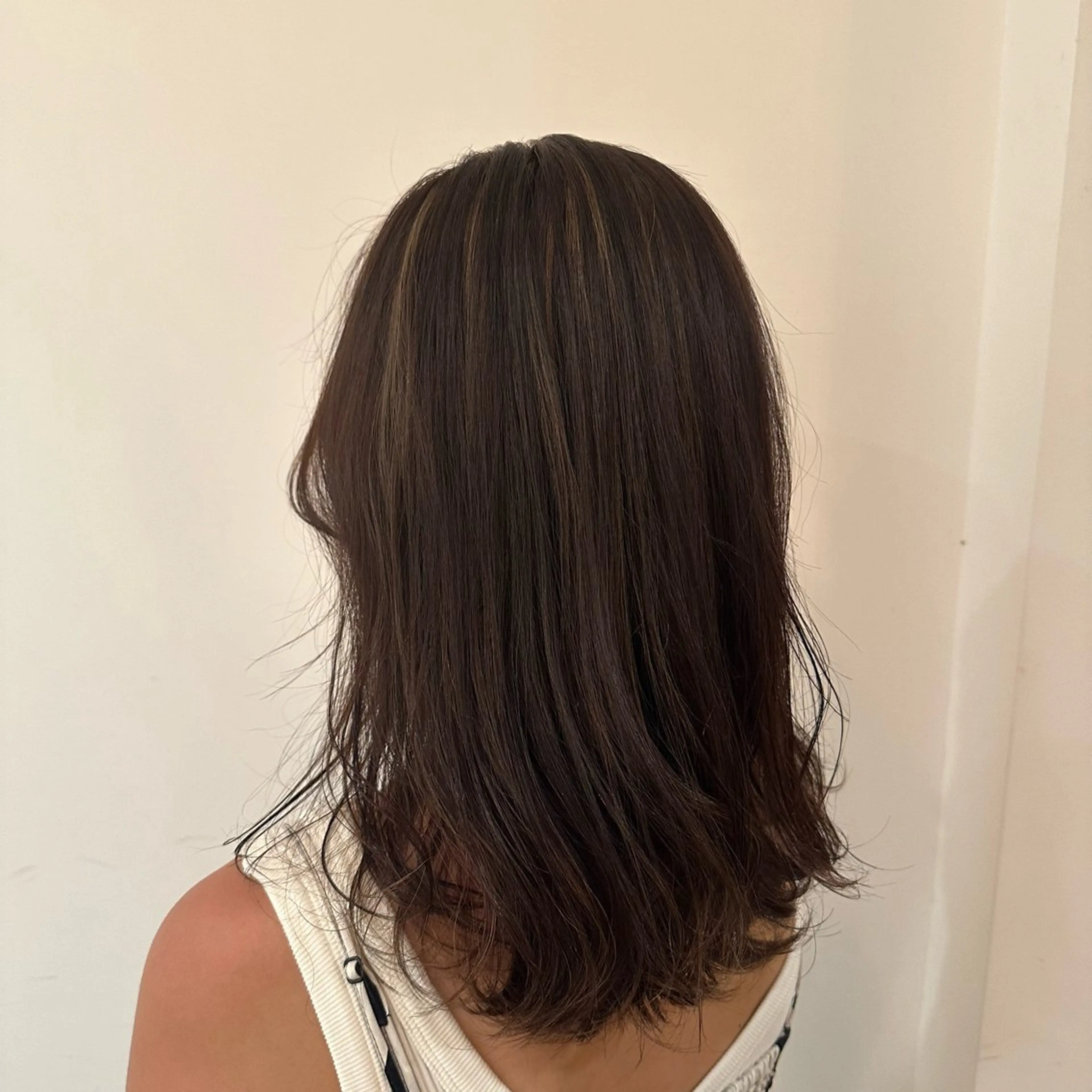 セミロング カラー ヘアアレンジ みなみ/韓国ボブ/ 韓国レイヤーのヘアスタイル