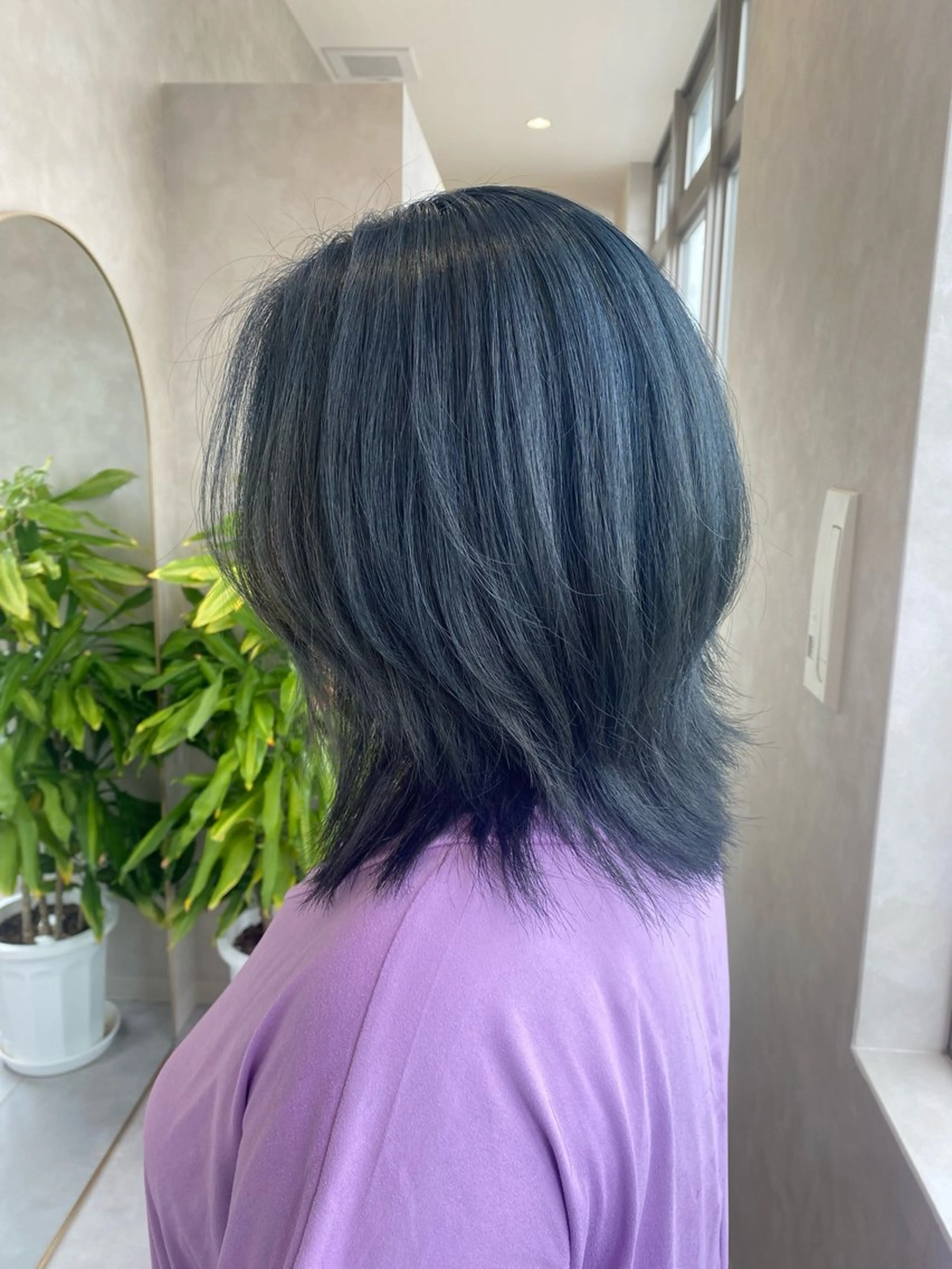 ミディアム 韓国風ヘア レイヤーカット 韓国ヘア・カラー 🩵SHIZUKUのヘアスタイル