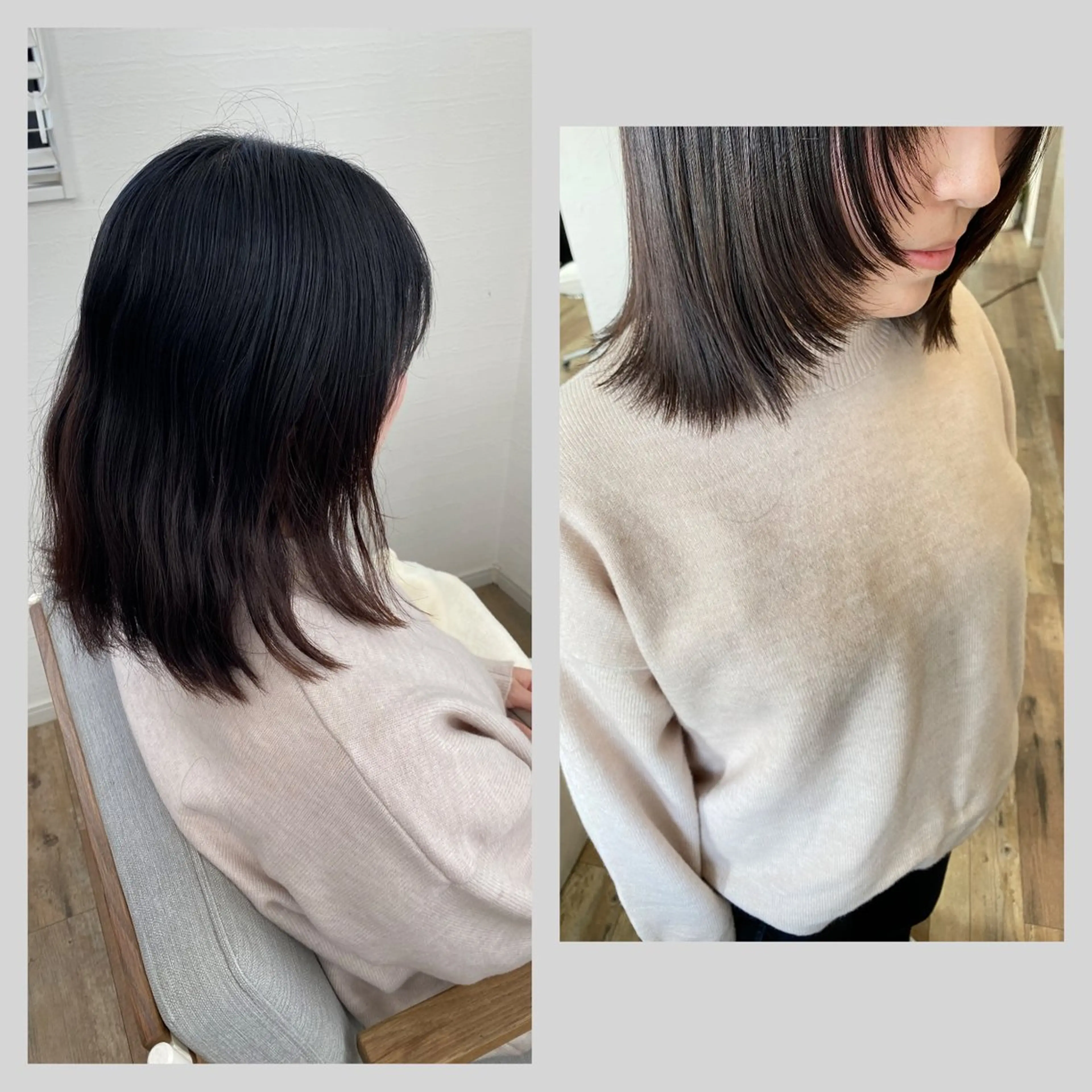 ミディアム 佐藤 沙也輝のヘアスタイル