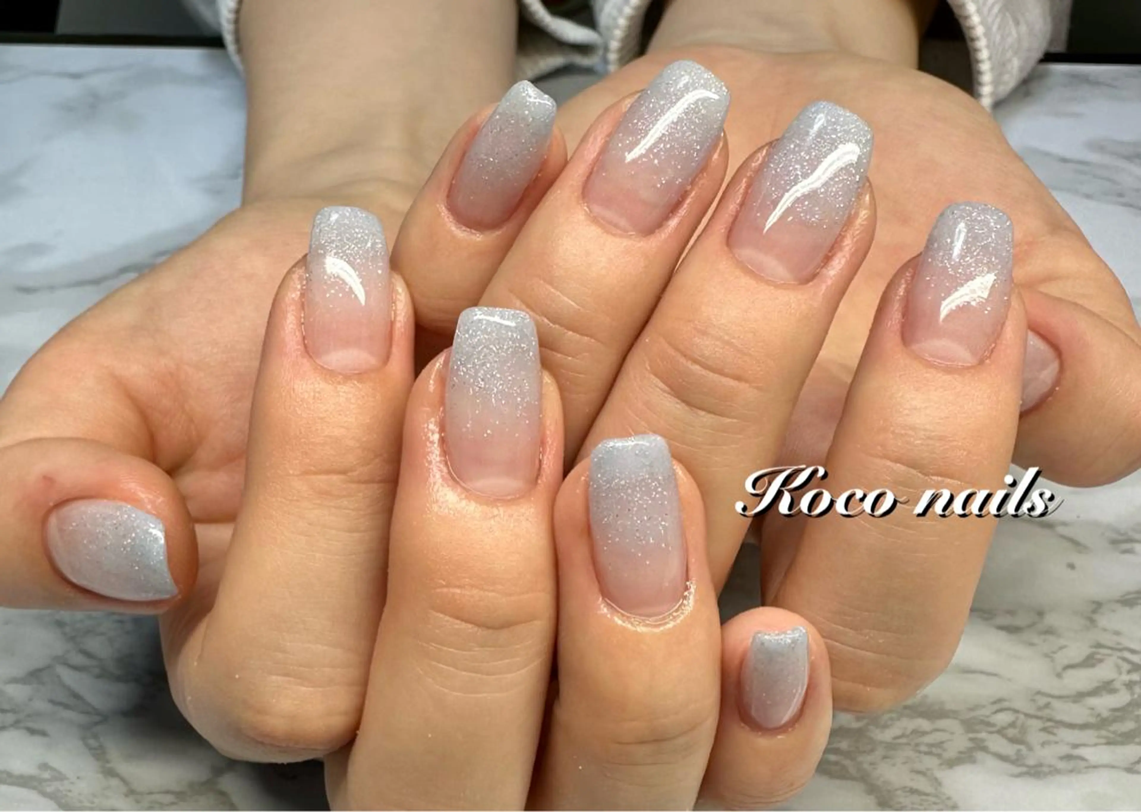 ネイル グラデーション ラメ(グリッター) シンプルネイル Mai’s nailのネイルデザイン