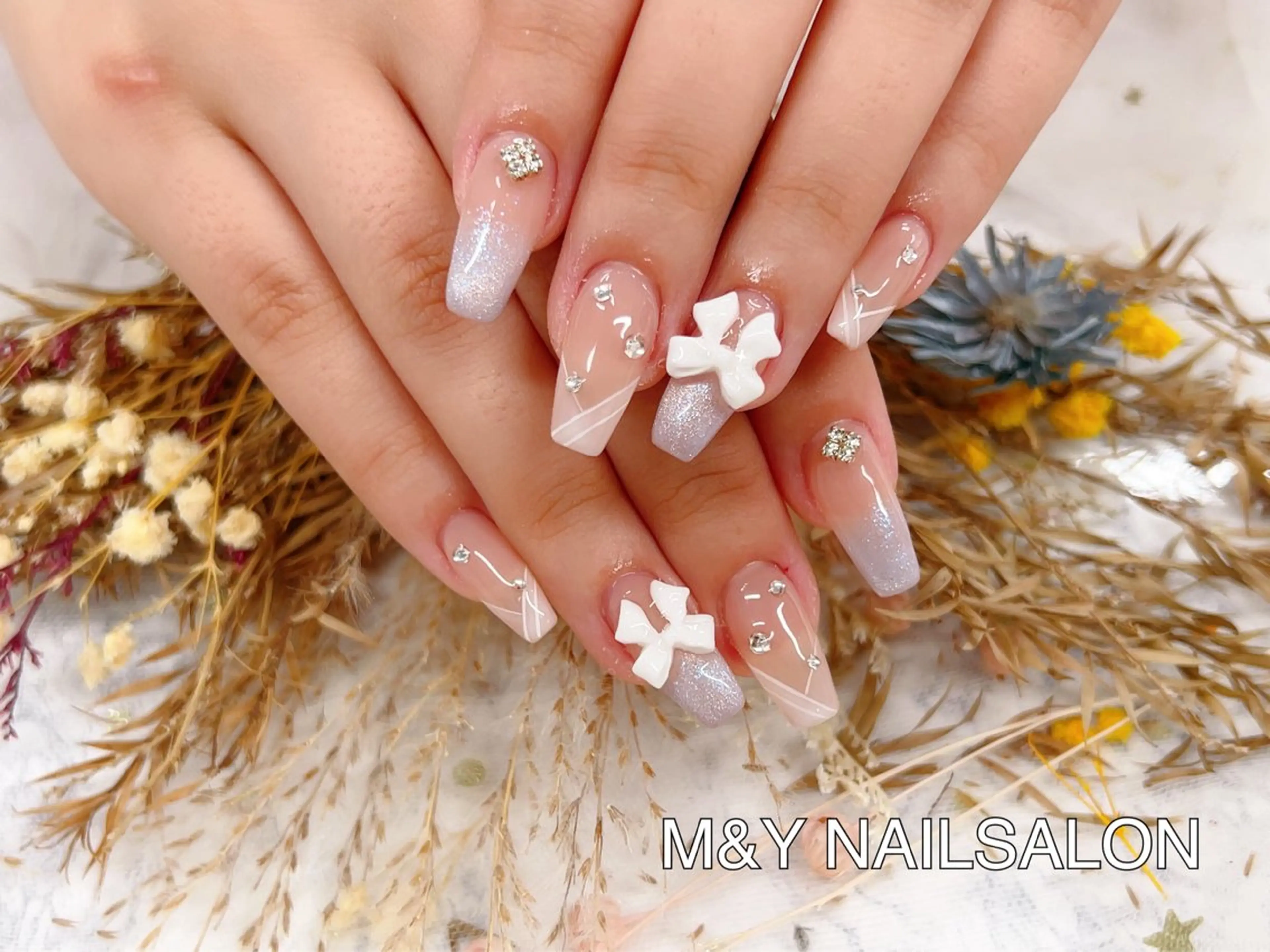 ネイル 長さ出し スカルプネイル ハンドネイル M&Y NailSalonのネイルデザイン