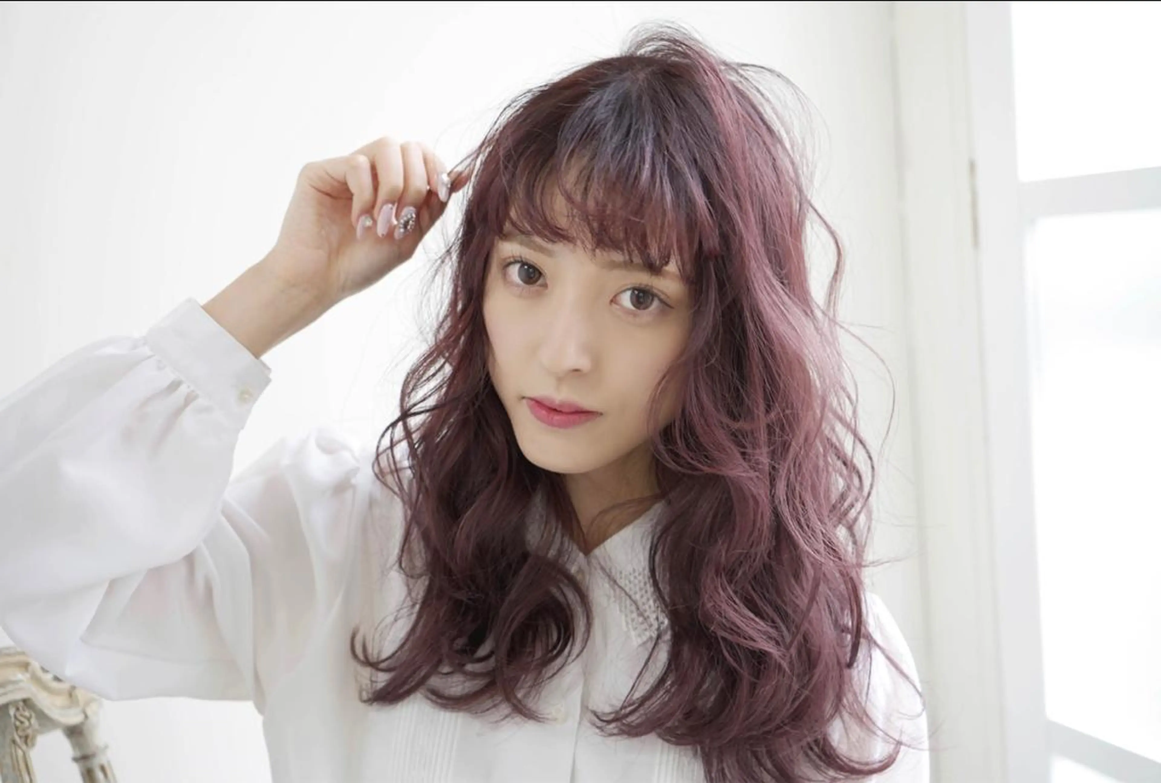 セミロング カラー イルミナカラー ピンクカラー ハイトーンブリーチ 土坂　由志【京都】のヘアスタイル