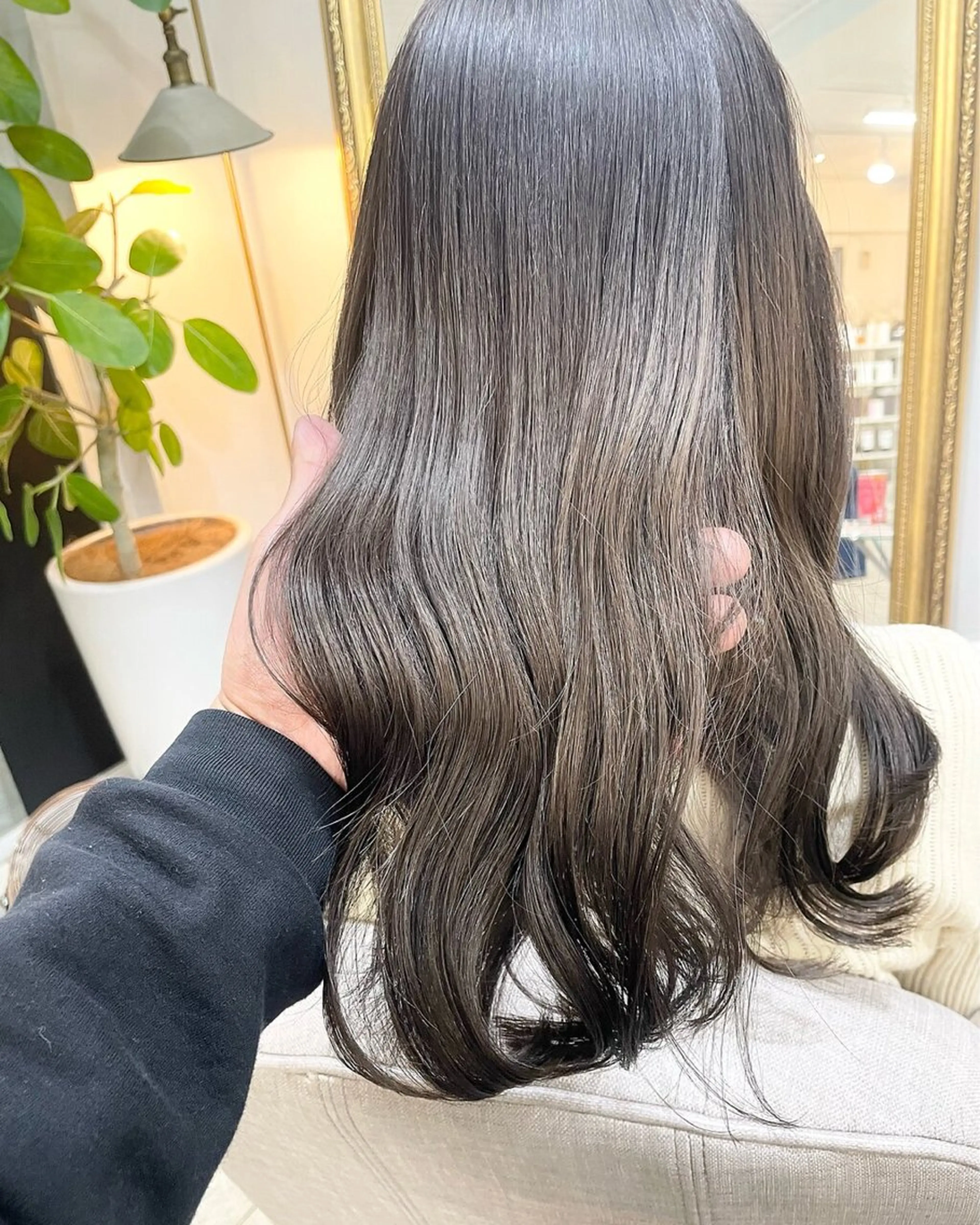 ミディアム 前髪&顔周りカット/ 韓国レイヤー/シバタのヘアスタイル