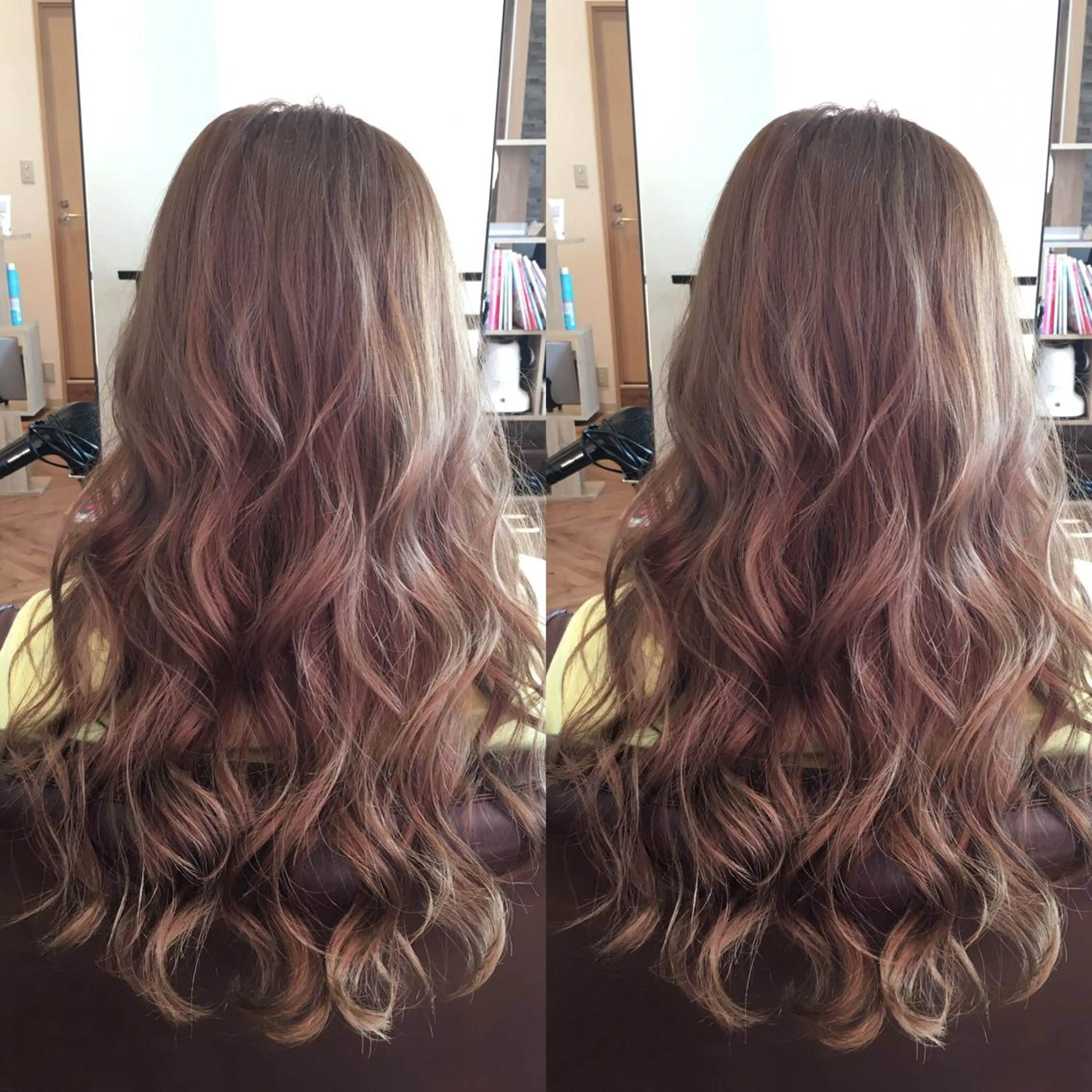 ロング カラー ベージュカラー Zina SAKIのヘアスタイル