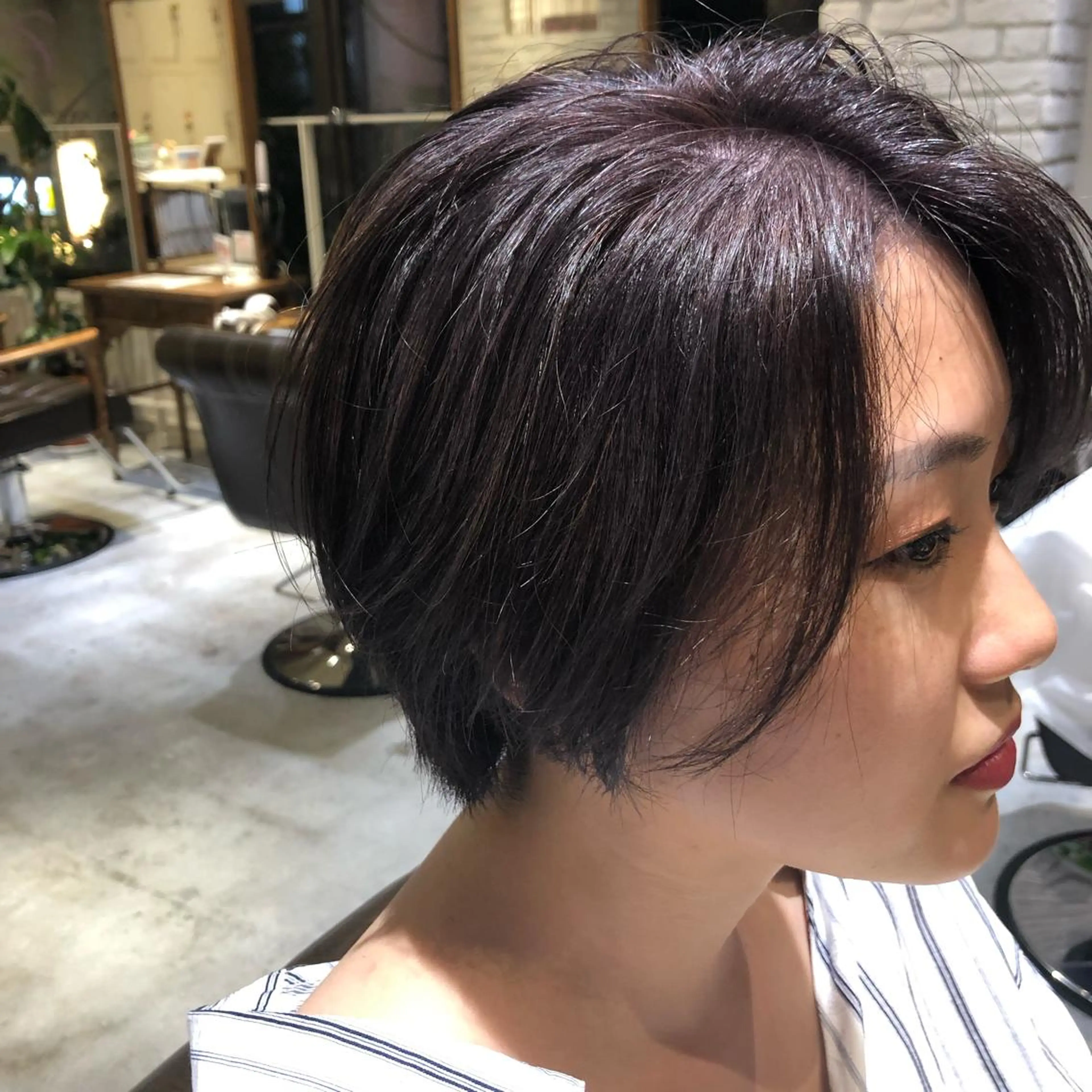 ショート カラー アッシュ ラベンダーカラー ラベンダーアッシュ 坂口 功一郎のヘアスタイル