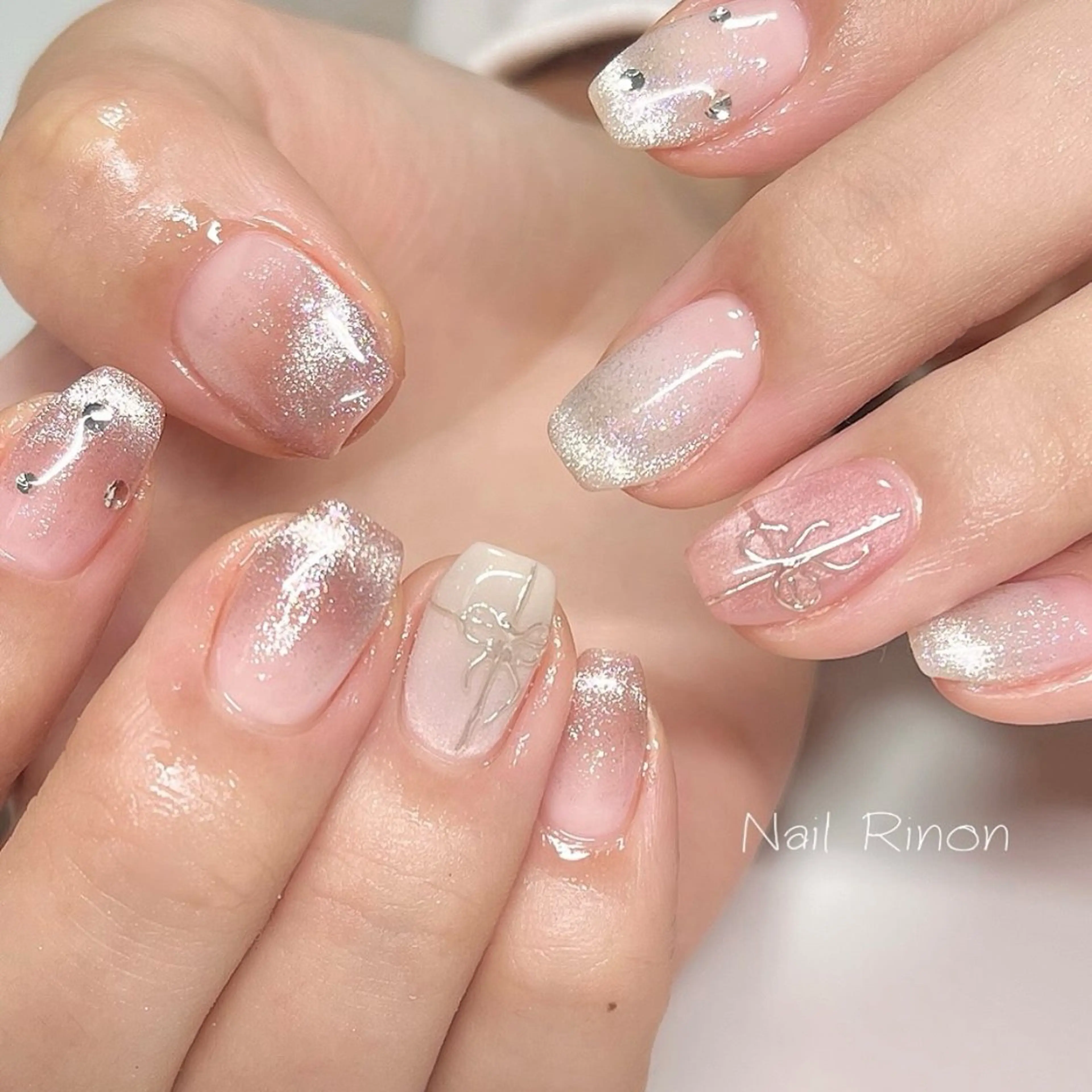 ネイル マグネットネイル ハンドネイル Nail Rinonのネイルデザイン