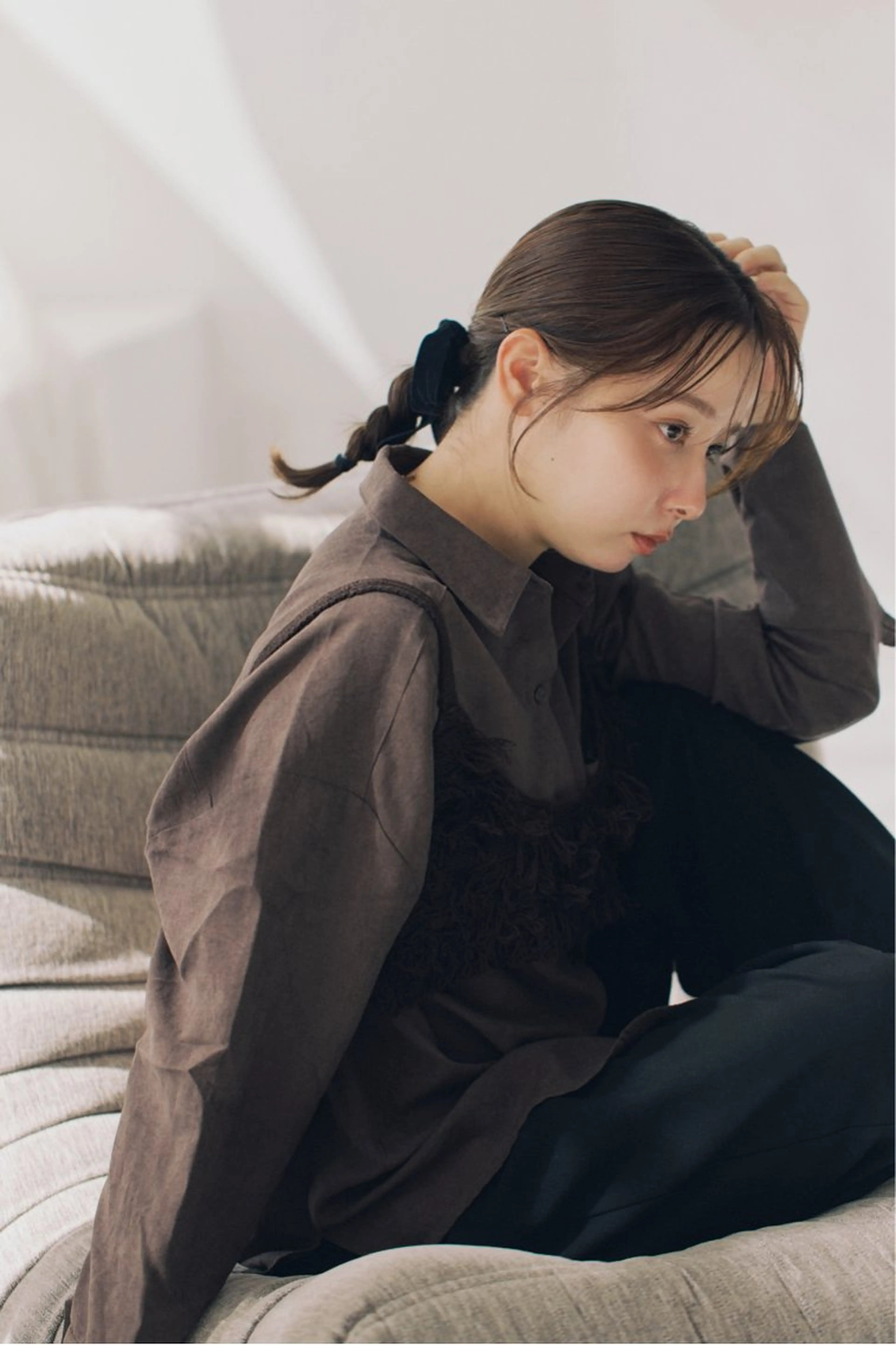 ミディアム カット ヘアカラー ボブ/レイヤー/ 梅田/天野川奈緒のヘアスタイル