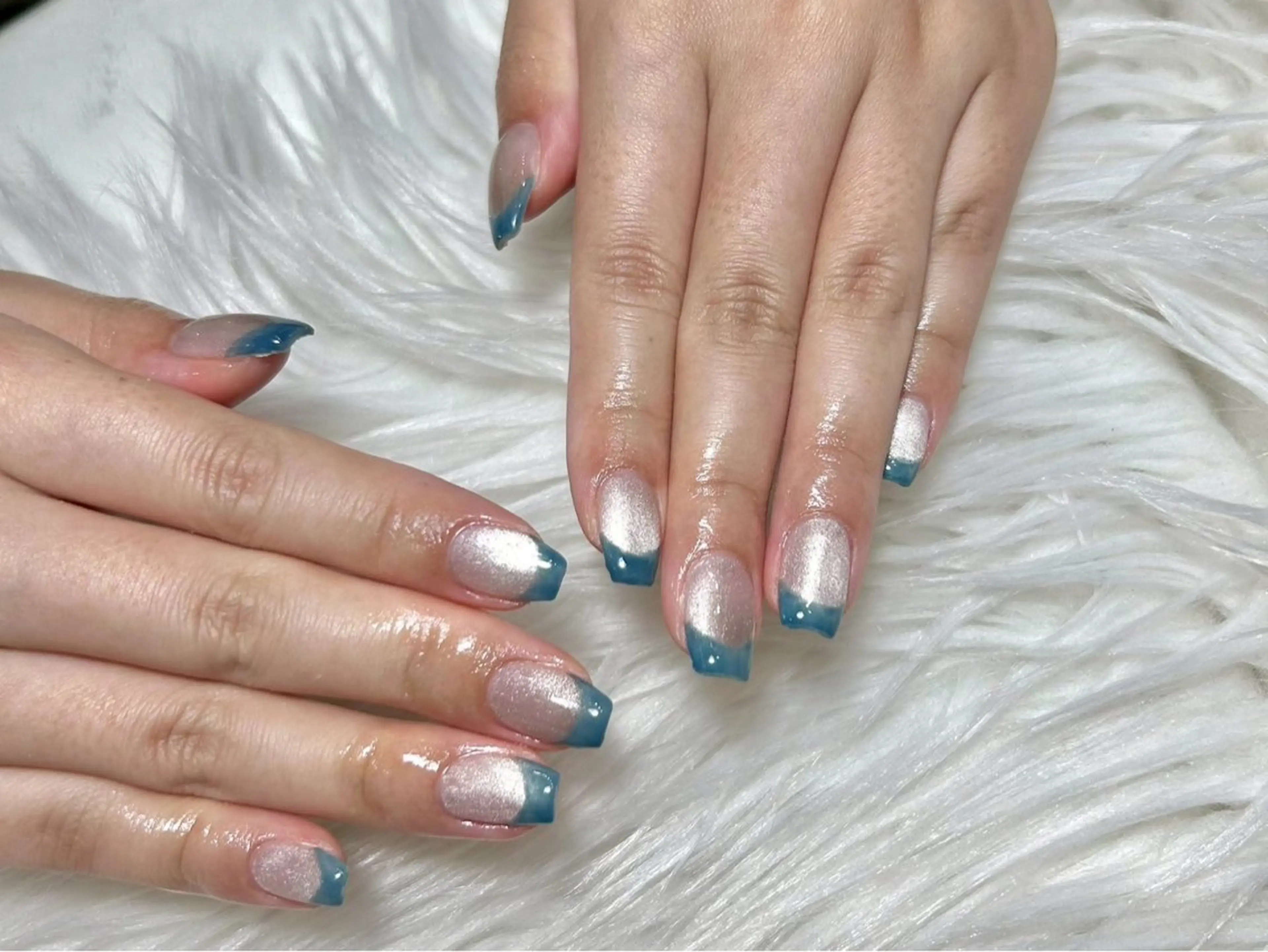 ネイル フレンチネイル マグネットネイル 持ち込み ハンドネイル joieange hinakoのネイルデザイン