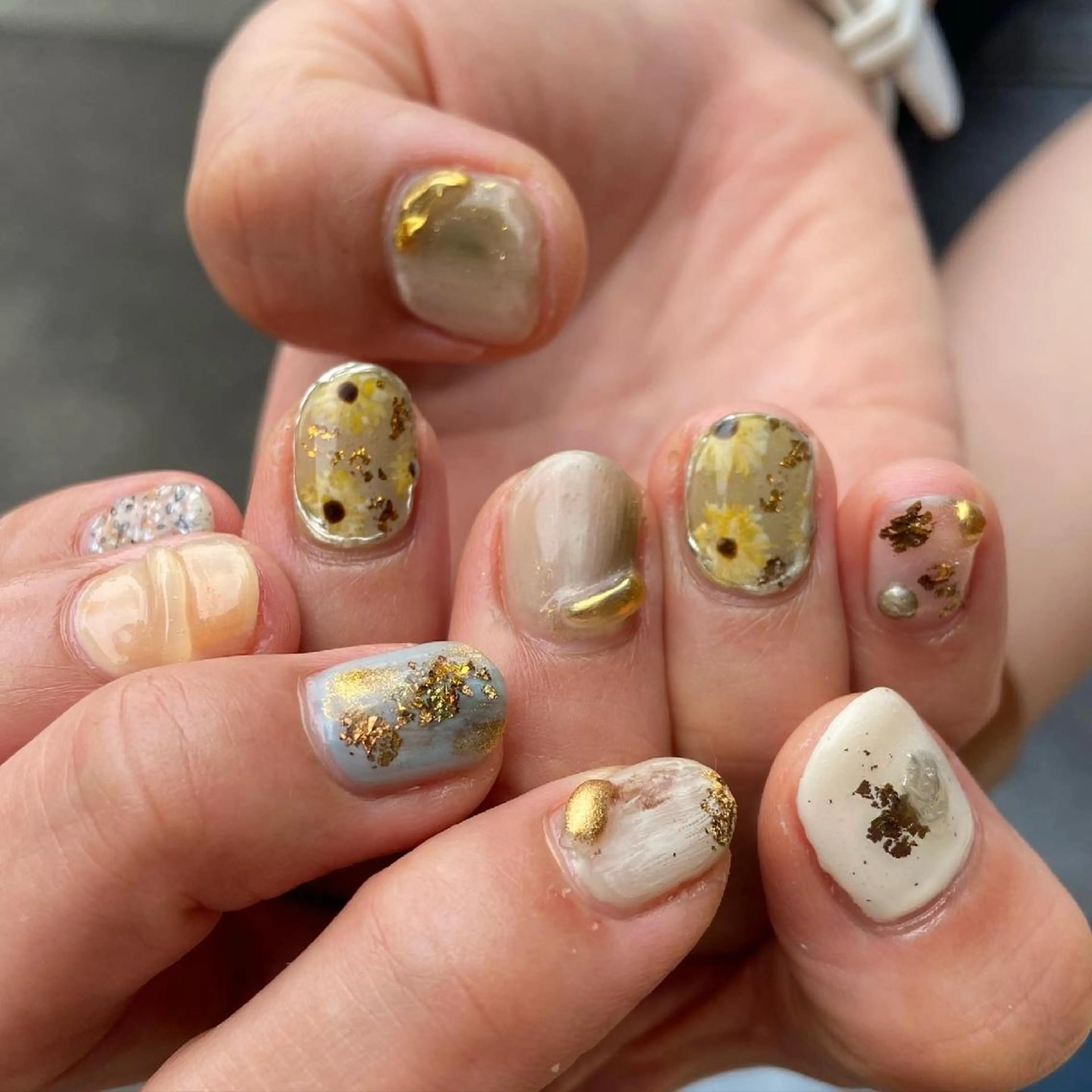 ネイル アートネイル おそろいネイル ニュアンスネイル 夏ネイル . unffのネイルデザイン