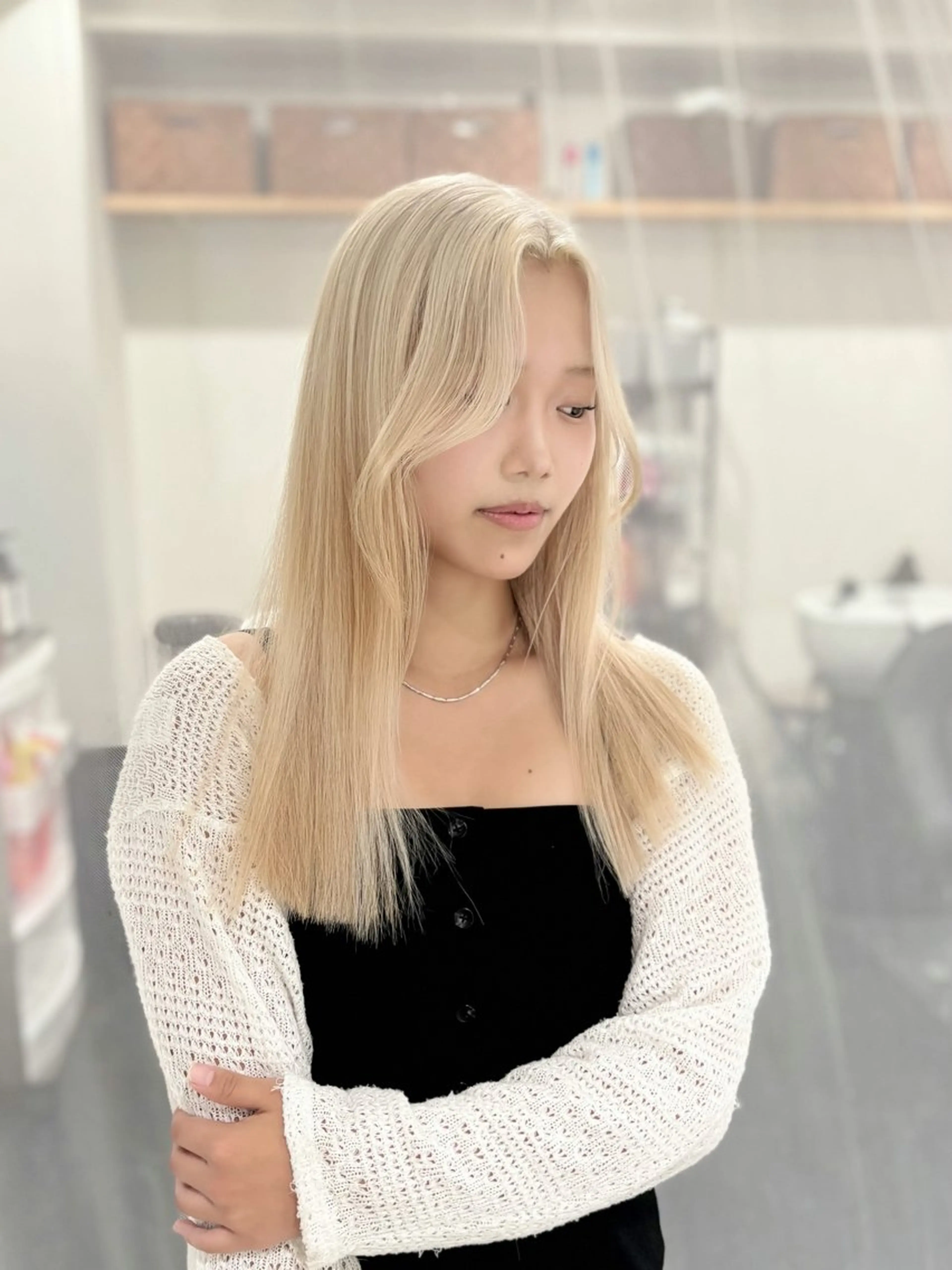 ロング カラー ヘアカラー トリートメント GaKu/ハイトーン /ブリーチ/レイヤーのヘアスタイル