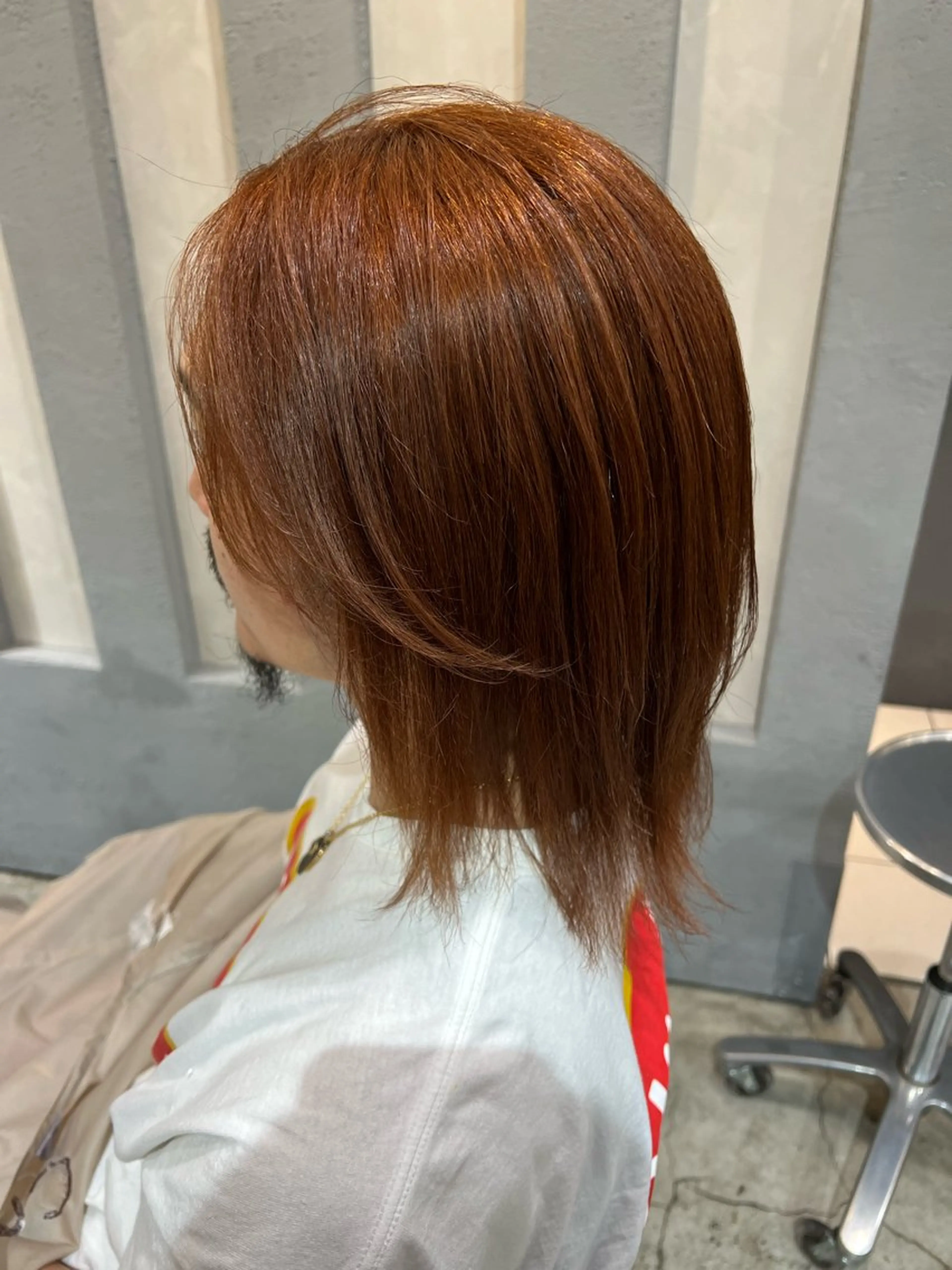 前髪カット前髪•顔まわり縮毛矯正の写真