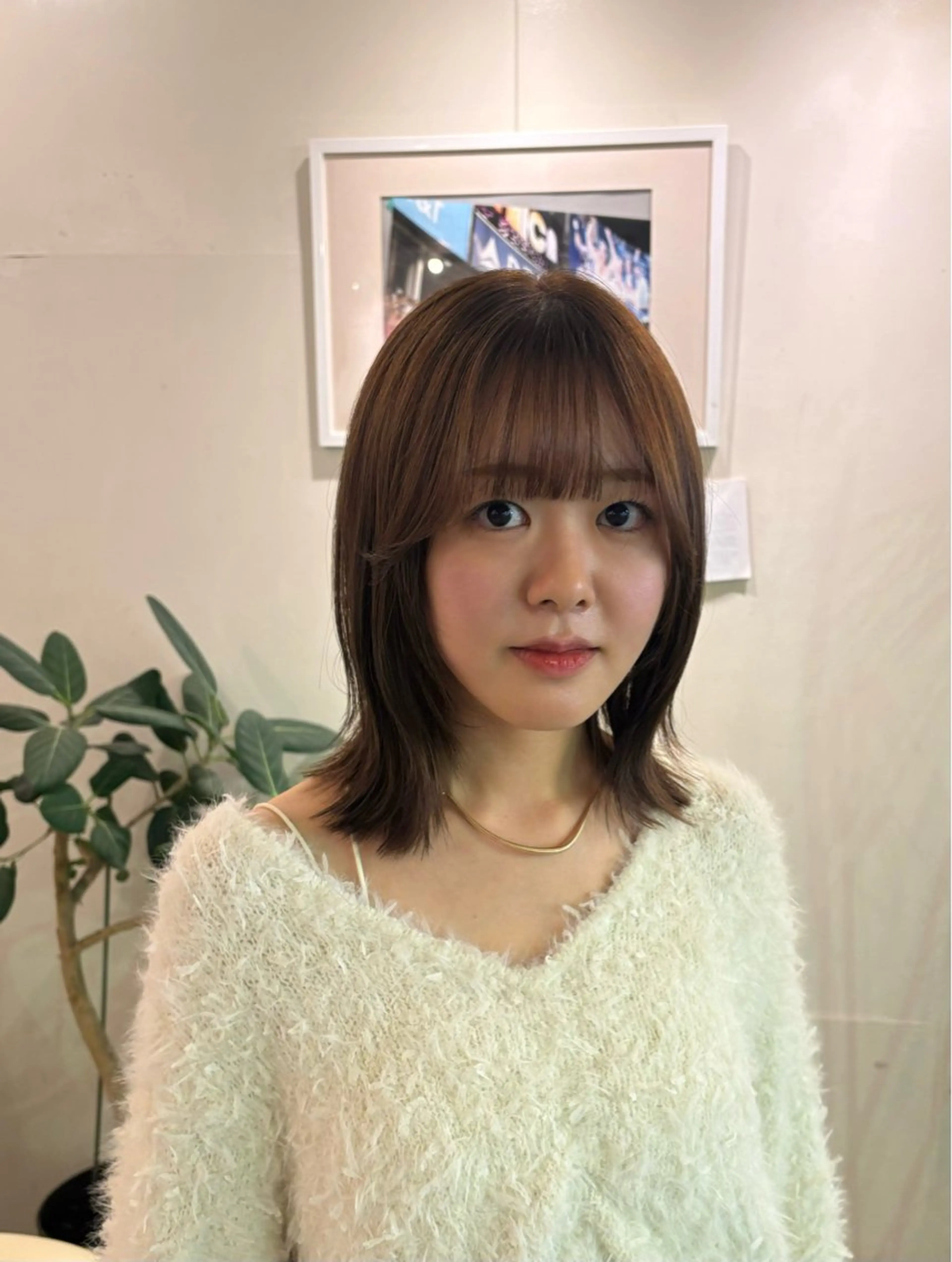 ミディアム カラー カット ヘアカラー les baladins du miroir所属・🍃YURI 🍃のヘアスタイル