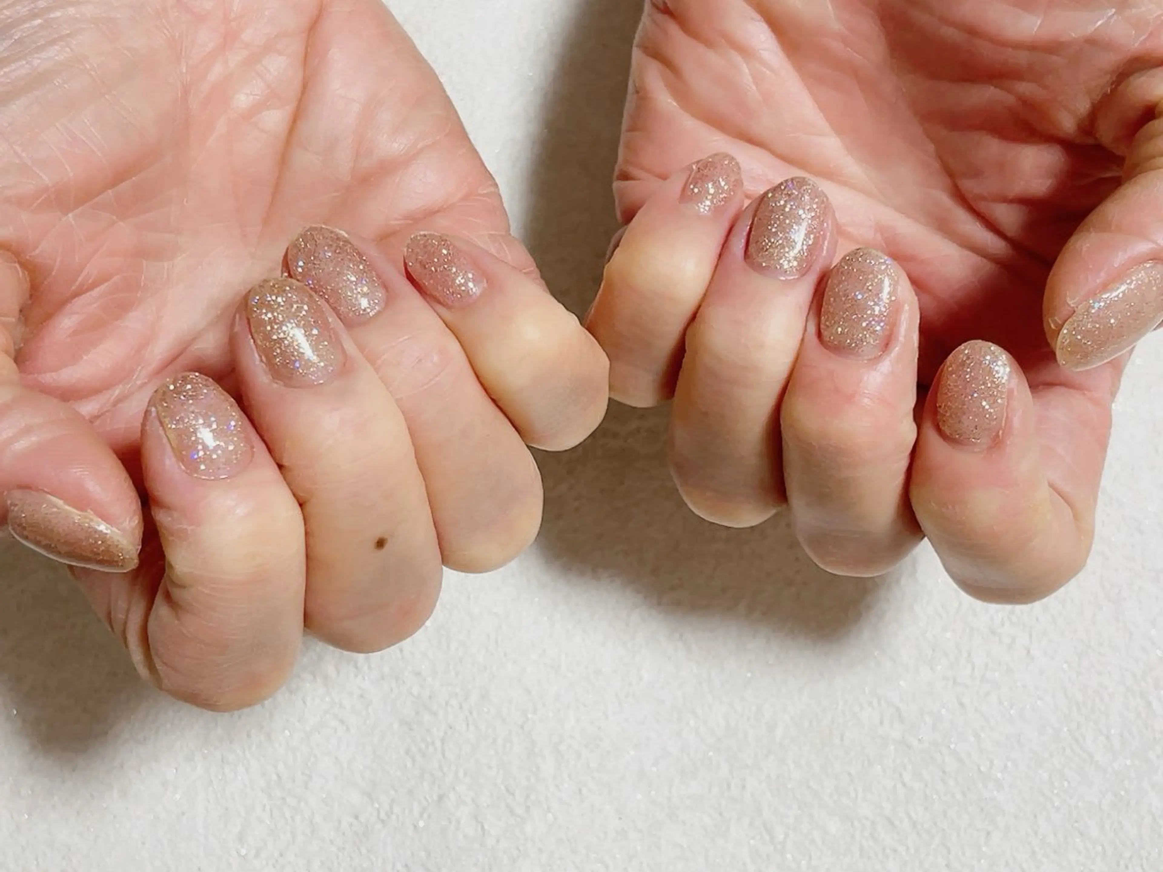 ネイル ジェルネイル ラメ(グリッター) メンズネイル ワンカラーネイル パラジェル kiki nail たまプラーザのネイルデザイン