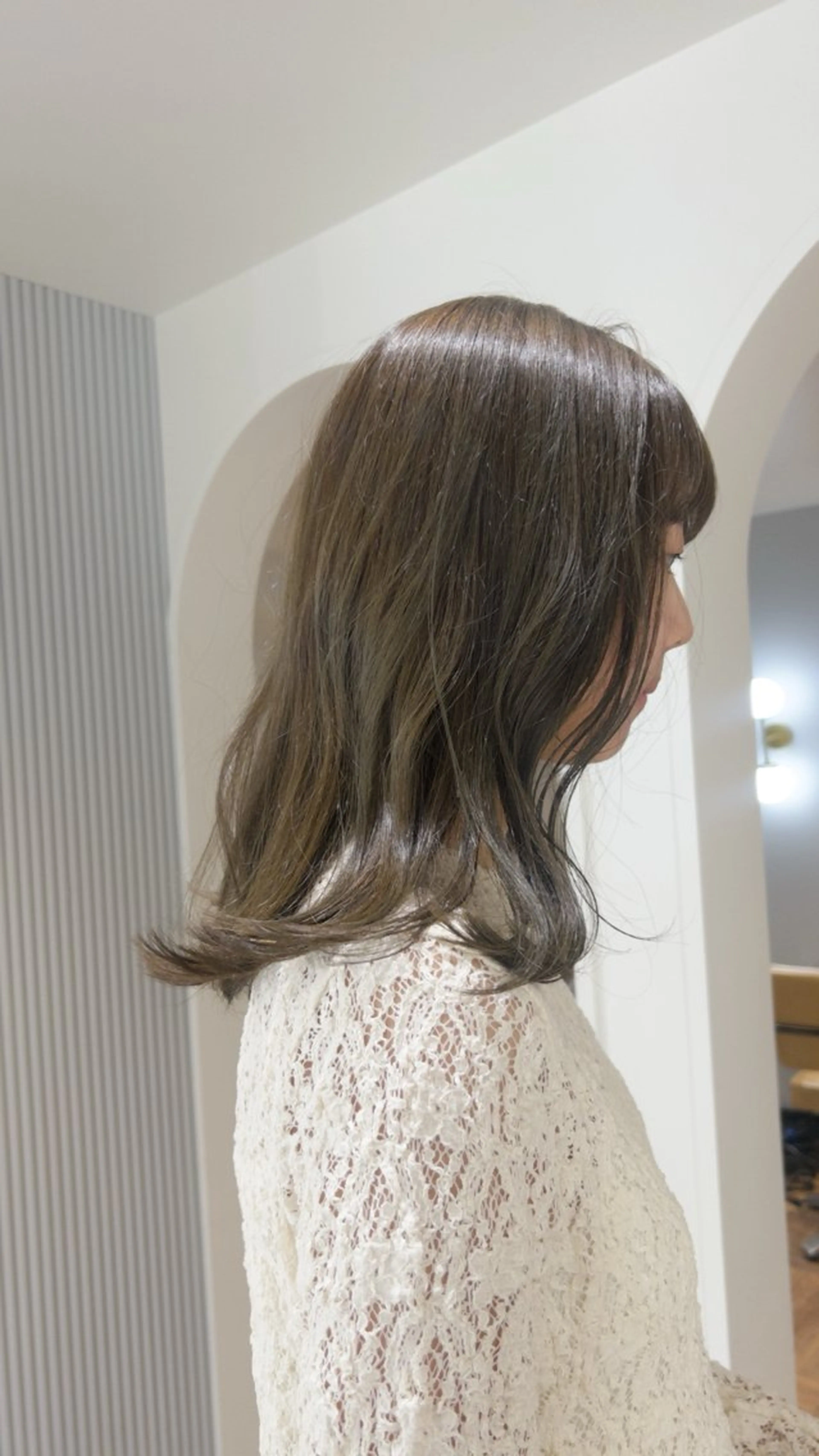 ミディアム カラー カット ヘアカラー トリートメント じゅわっと暖色カラー 🍊Moemiのヘアスタイル