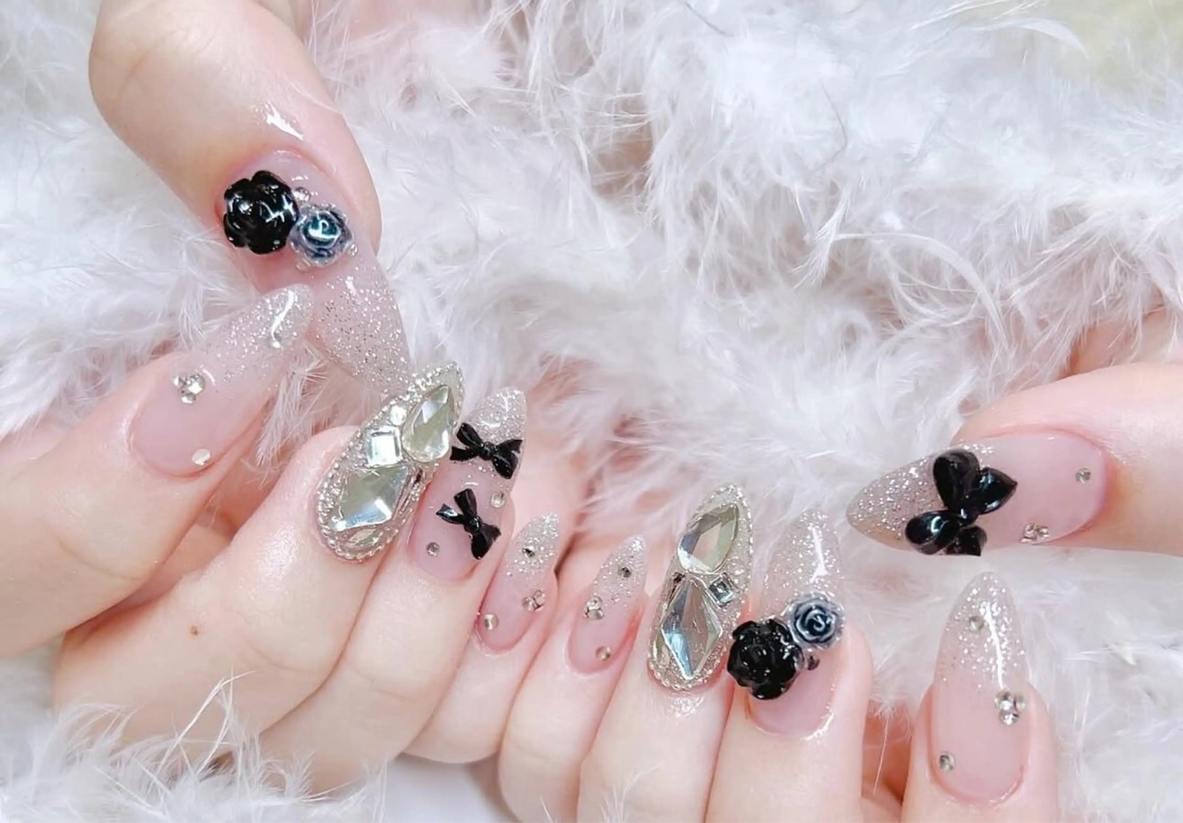 ネイル アートネイル 成人式 ジェルネイル ニュアンスネイル 夏ネイル ハンドネイル neco H.babynailのネイルデザイン