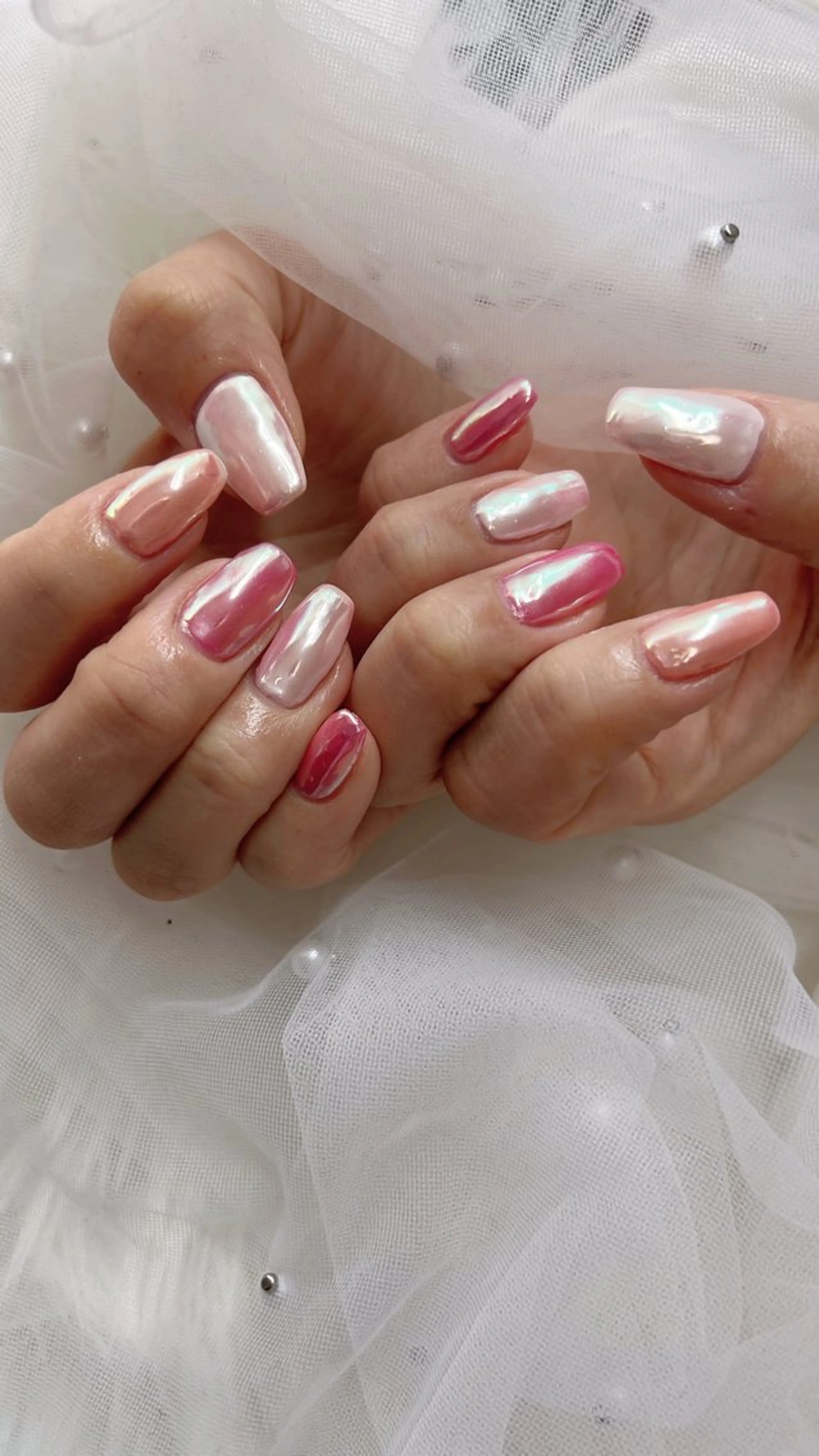 ネイル オーロラネイル CARIS nailはづきのネイルデザイン