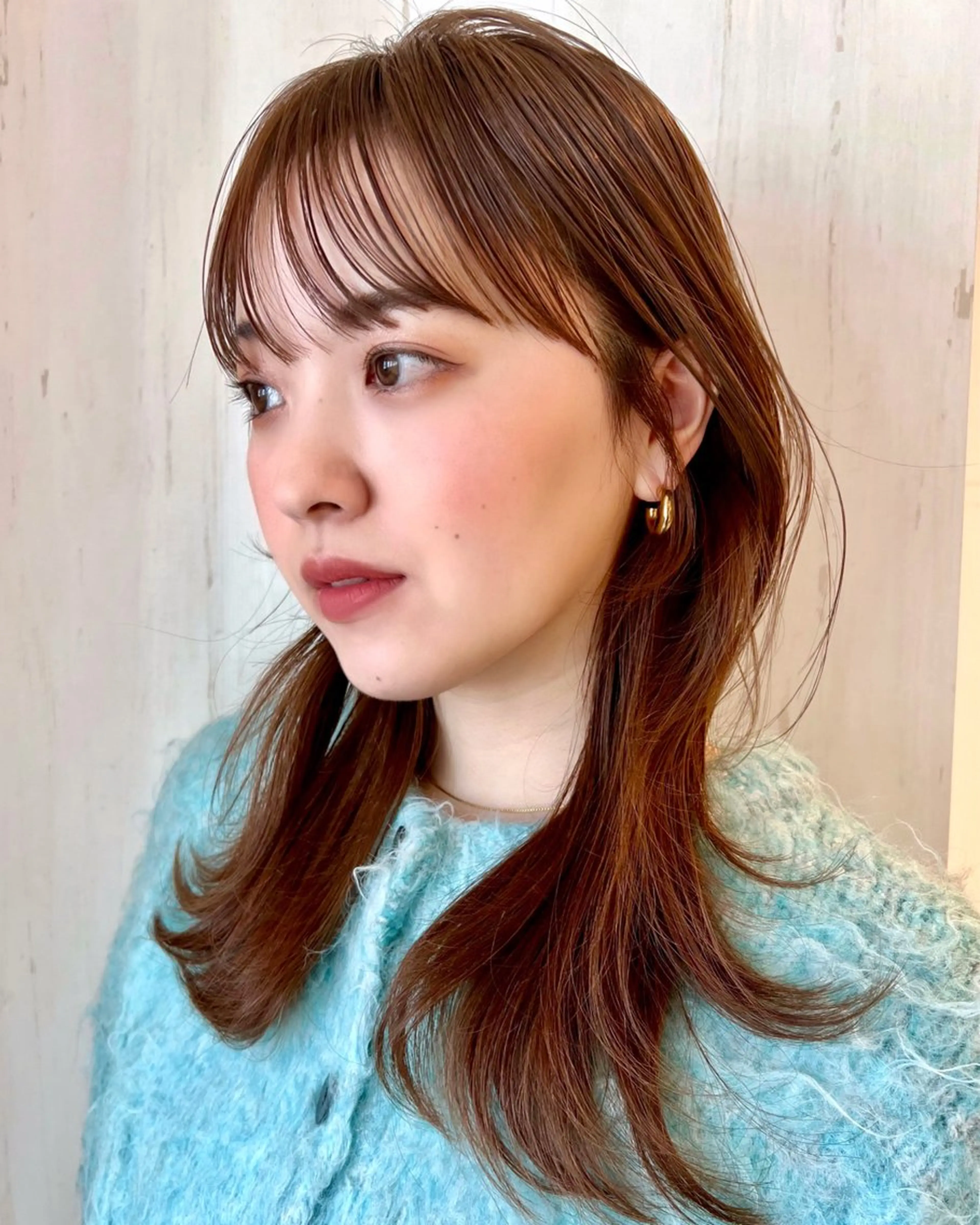 セミロング 韓国ヘア 🎀華澄のヘアスタイル