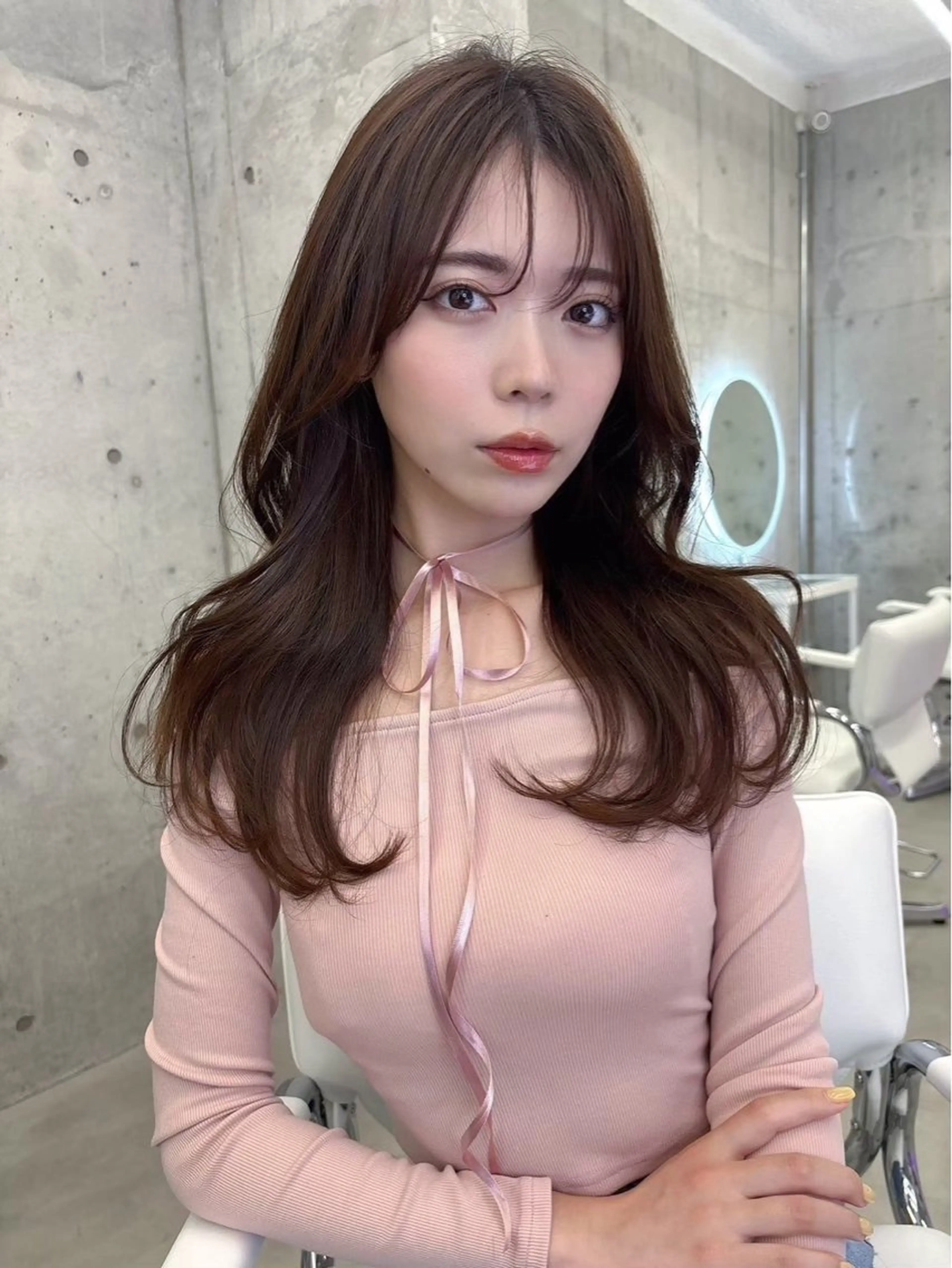 カラー minori🤎 ナチュラル韓国ヘアのヘアスタイル