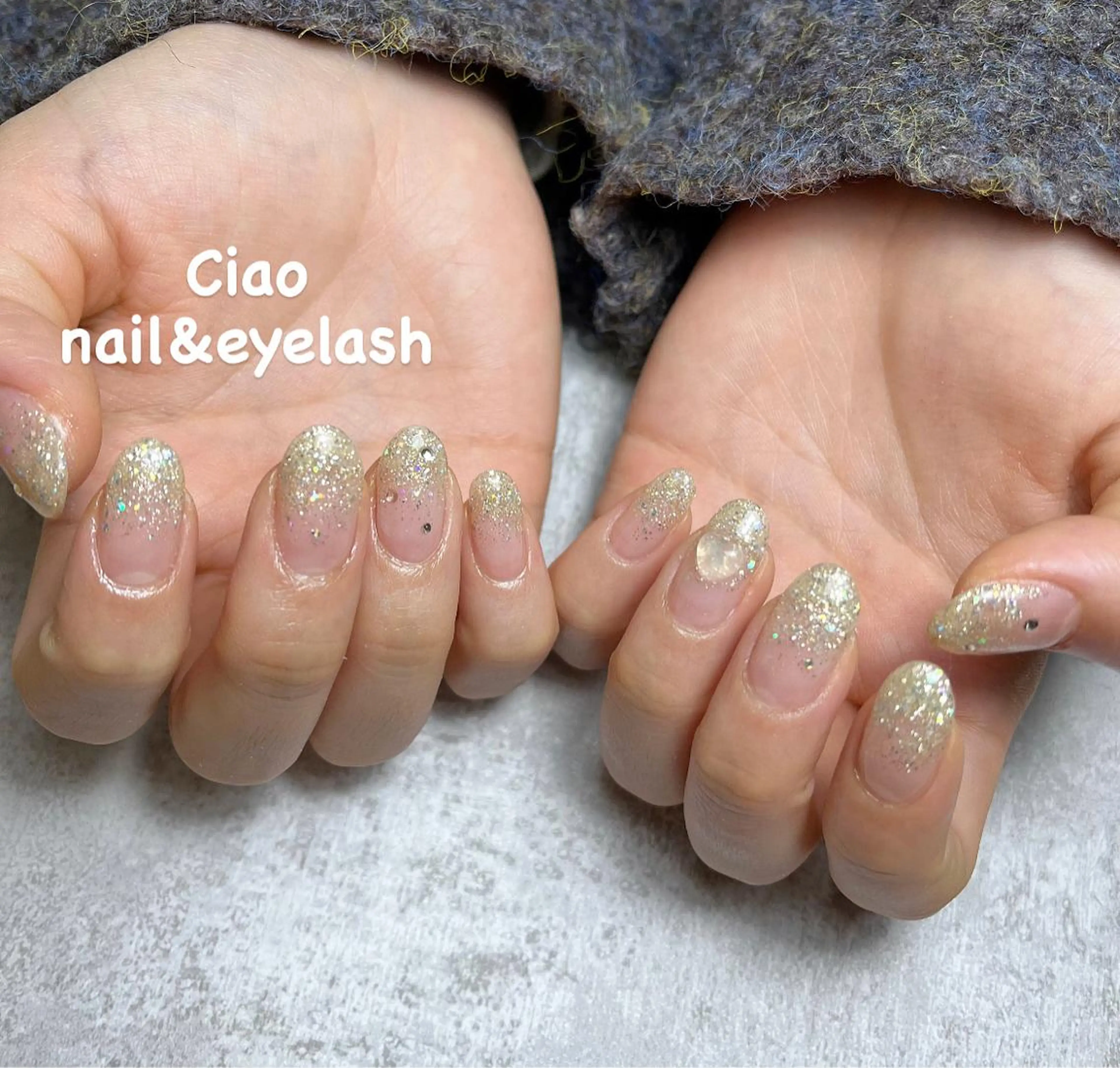 ネイル アートネイル ジェルネイル グラデーション ラメ(グリッター) ラメグラデーション #Amin nail salonのネイルデザイン