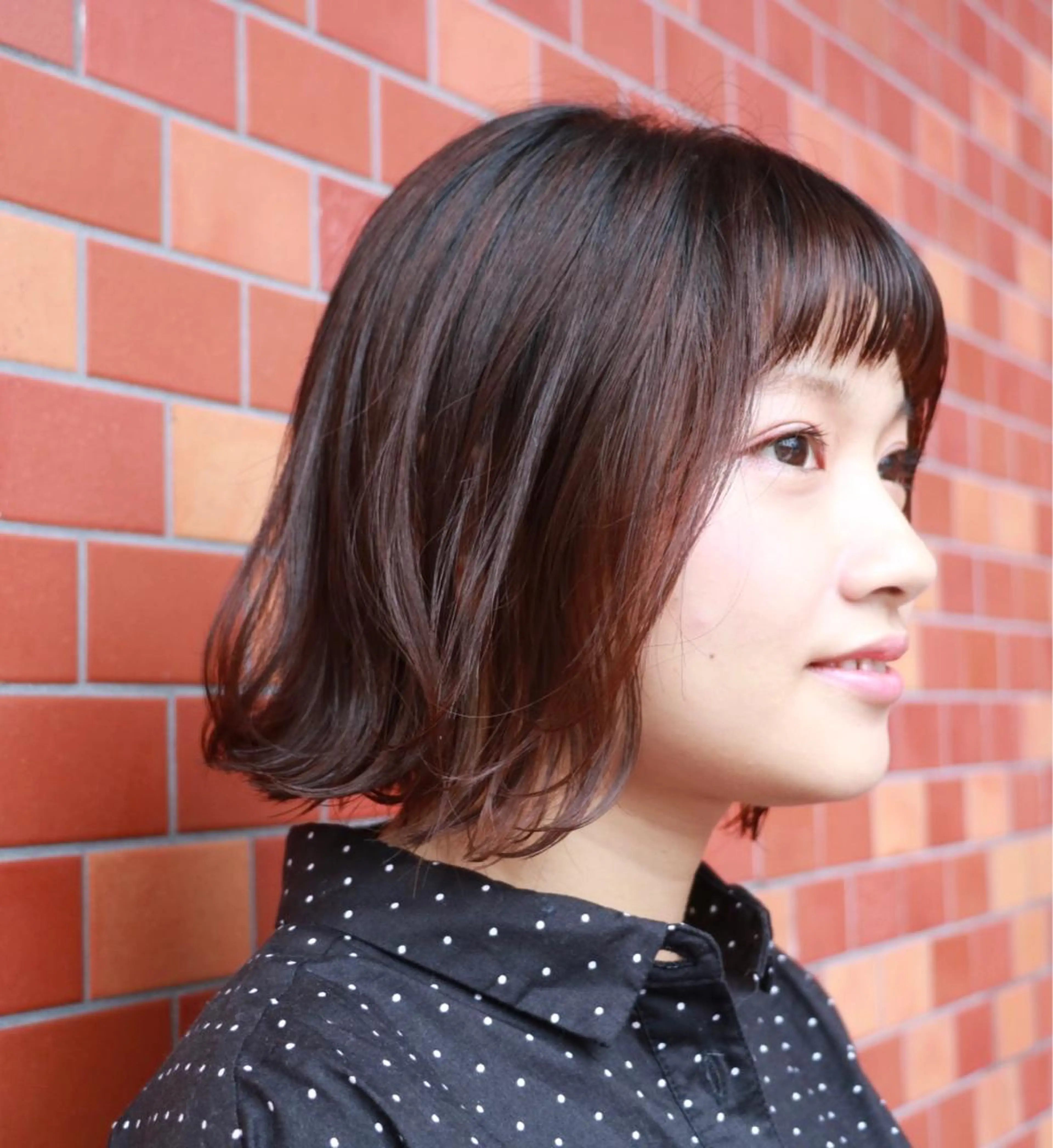 ミディアム 切りっぱなしボブ ボブ 渡辺 裕輔のヘアスタイル