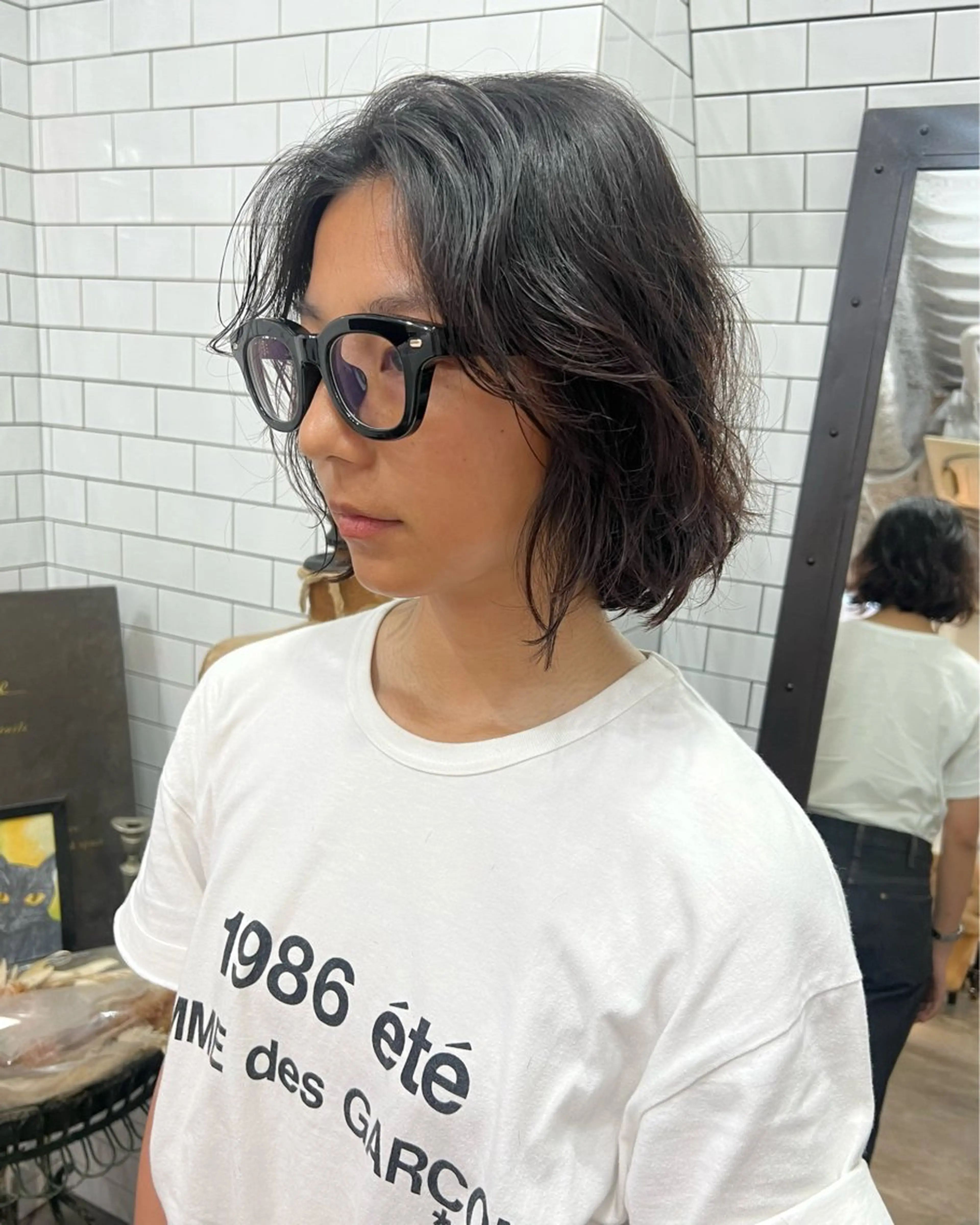 ショート カット パーマ 紙屋町ショート /ボブ　パーマ河内蓮のヘアスタイル