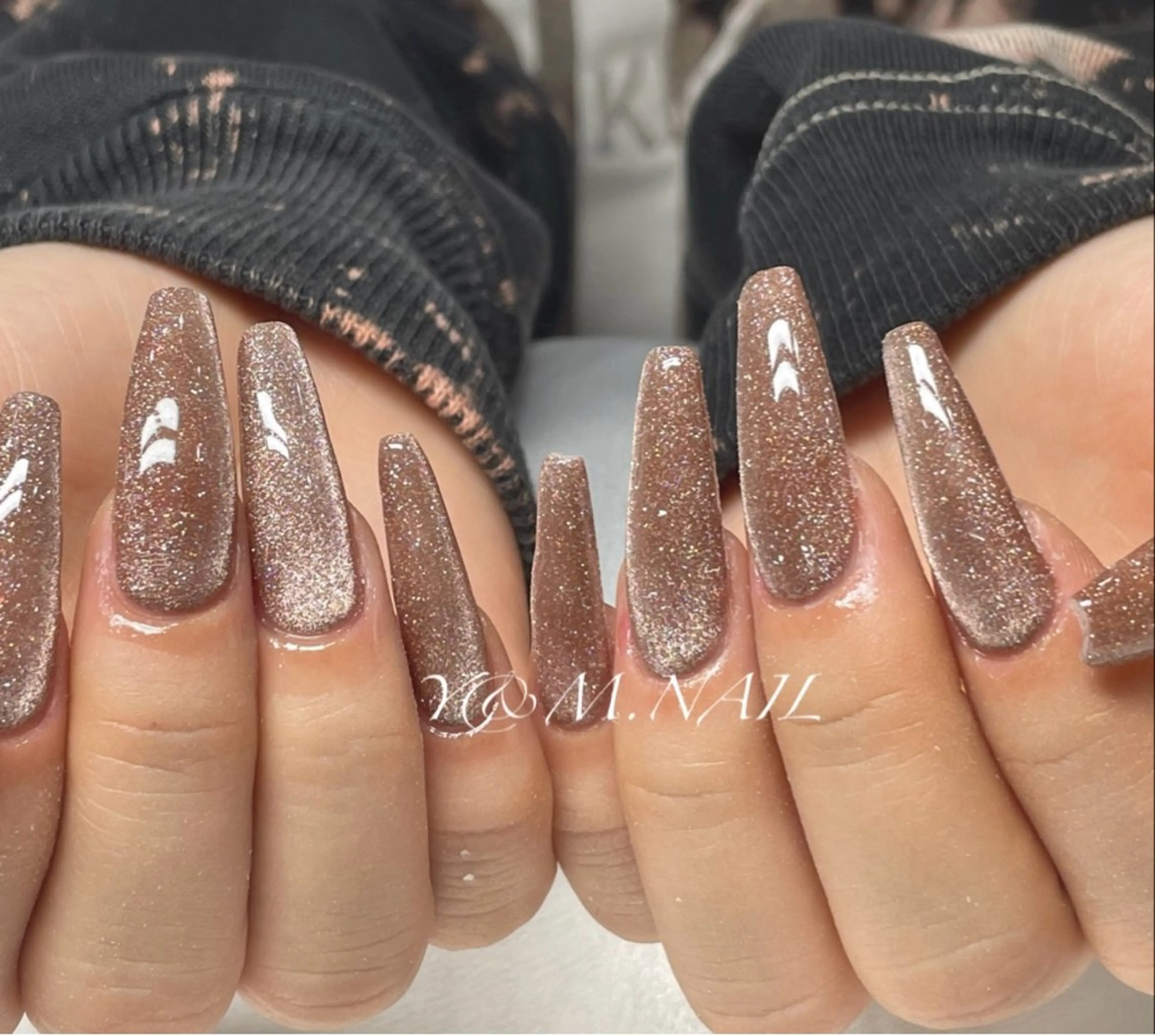 ネイル Kaka_ パラジェル、長さだしのネイルデザイン