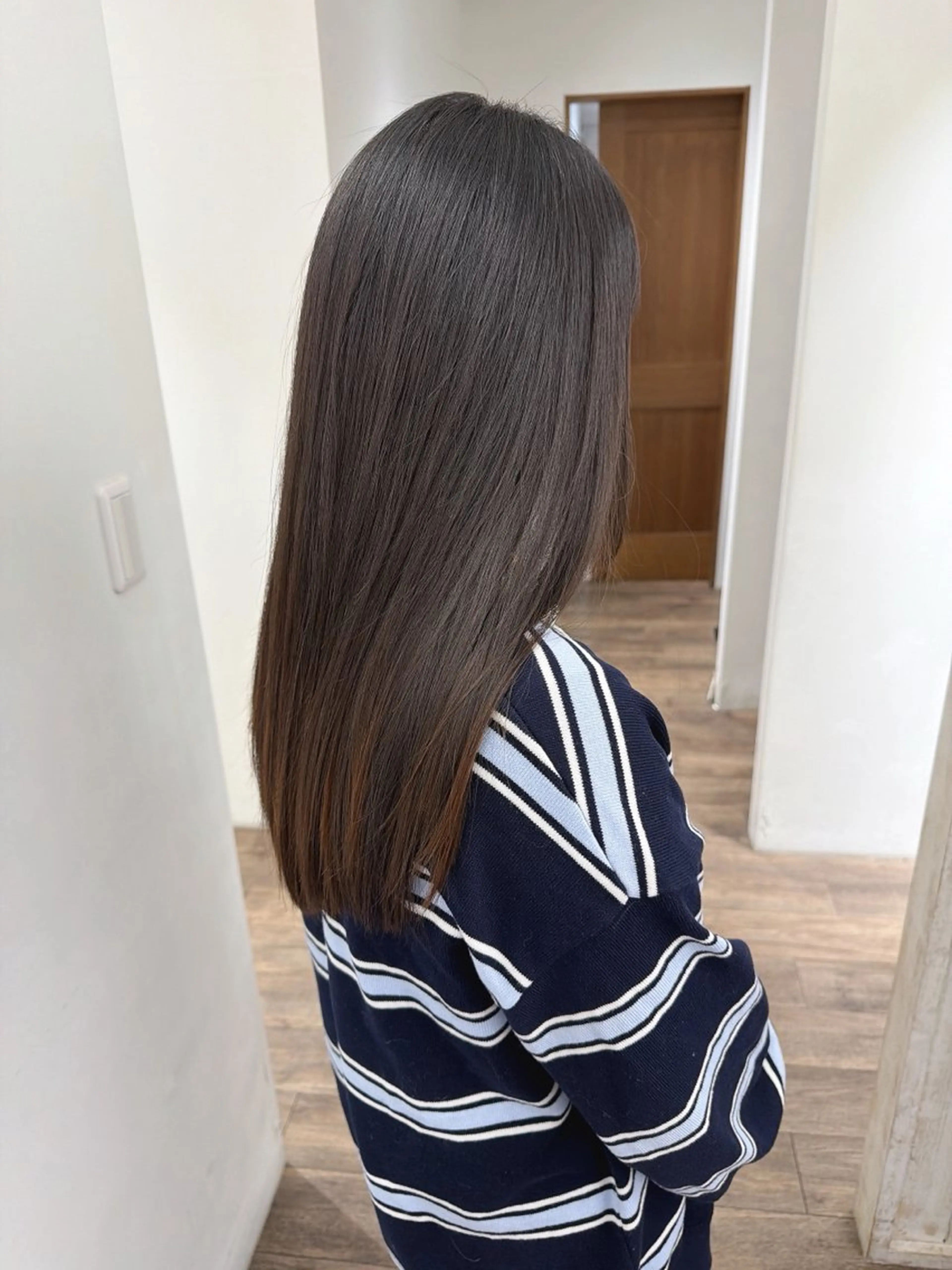 ロング パーマ 縮毛矯正 ハイライト⭐️上野 高広のヘアスタイル