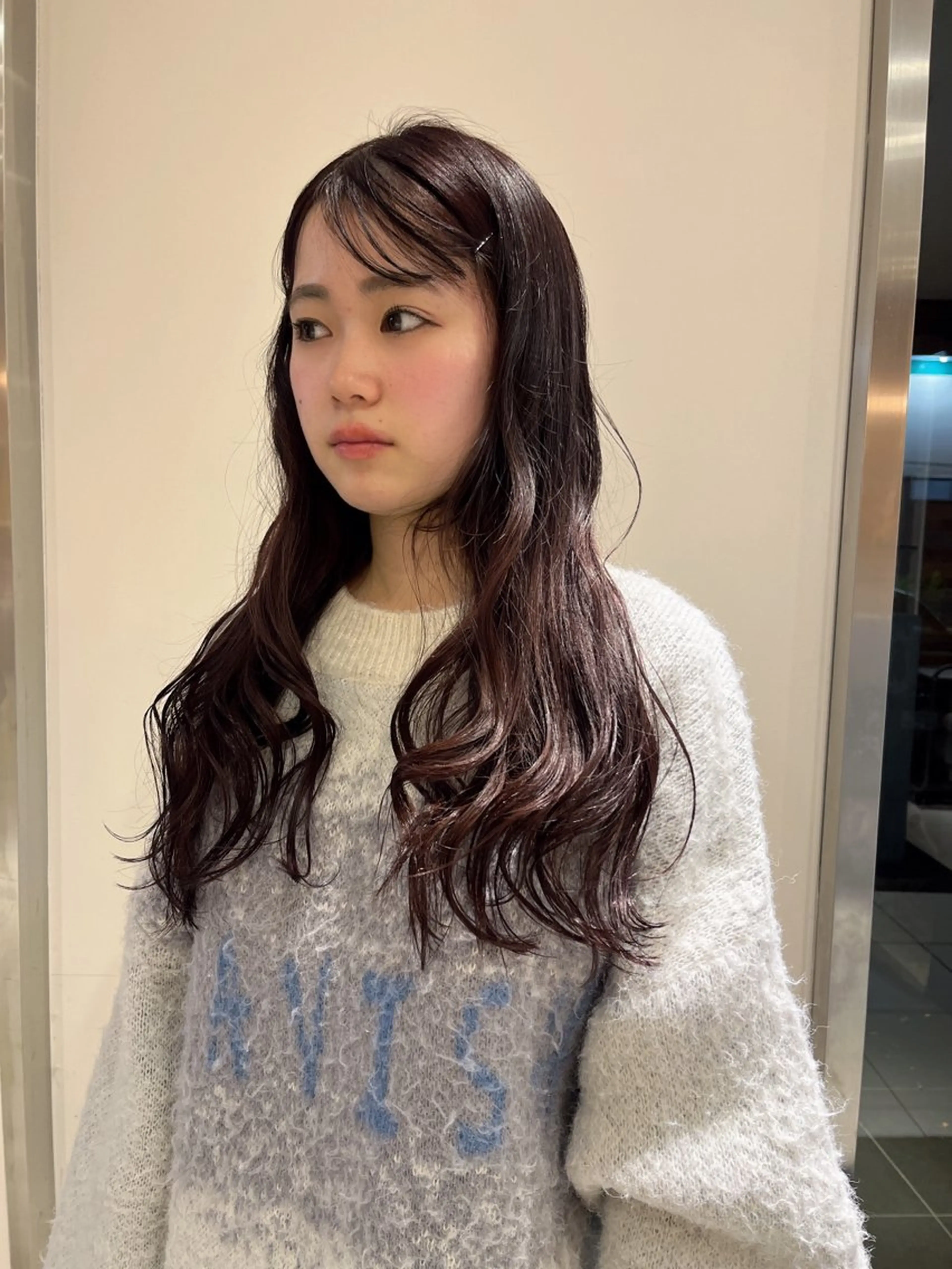 ロング カラー ブリーチ ブリーチなしカラー ヘアカラー sabo ladies salon所属・ヨシカ/透明感カラー 酸性ストレートのヘアスタイル