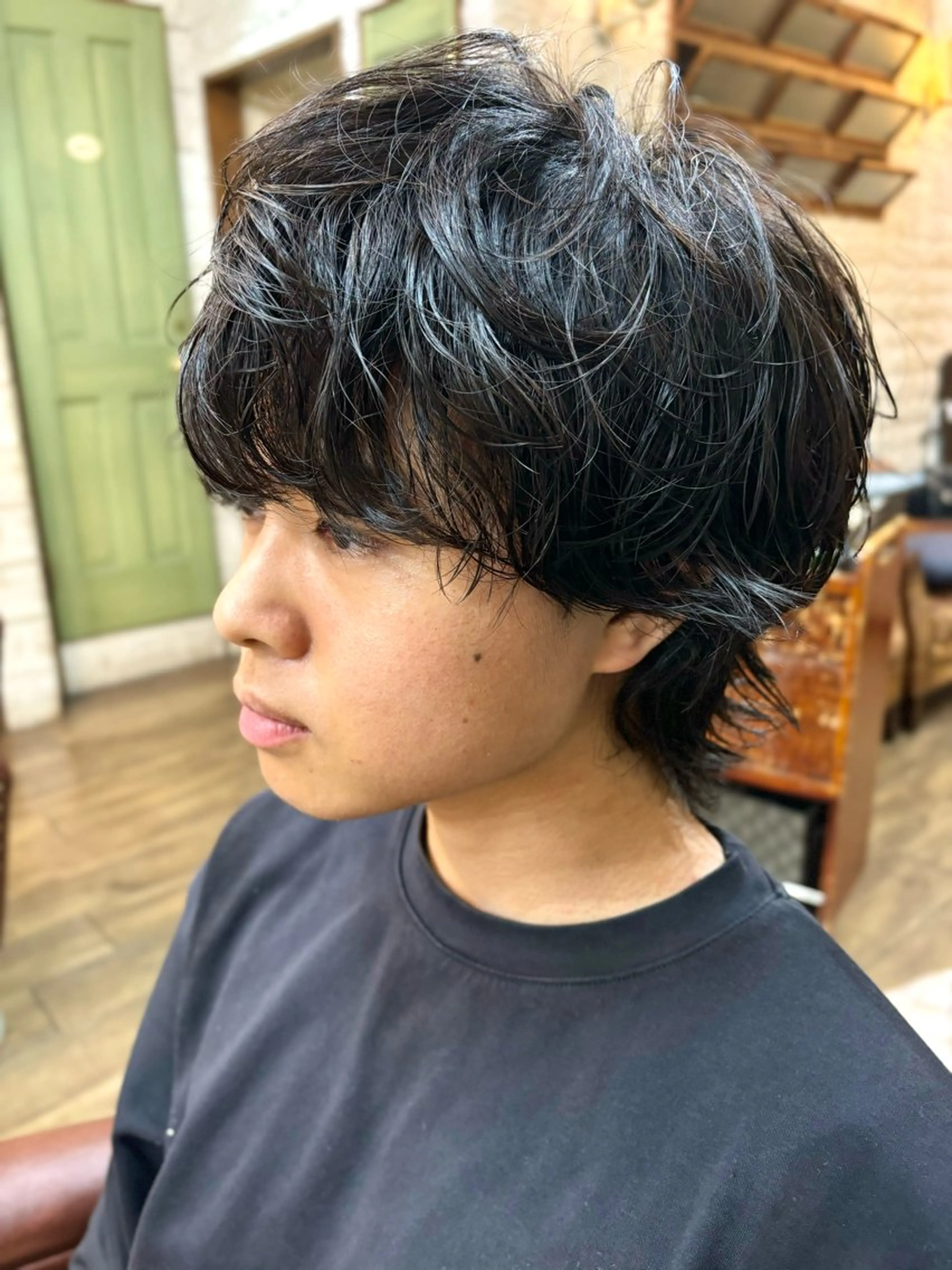 パーマ メンズ マッシュ メンズパーマ 小山 奈津のヘアスタイル
