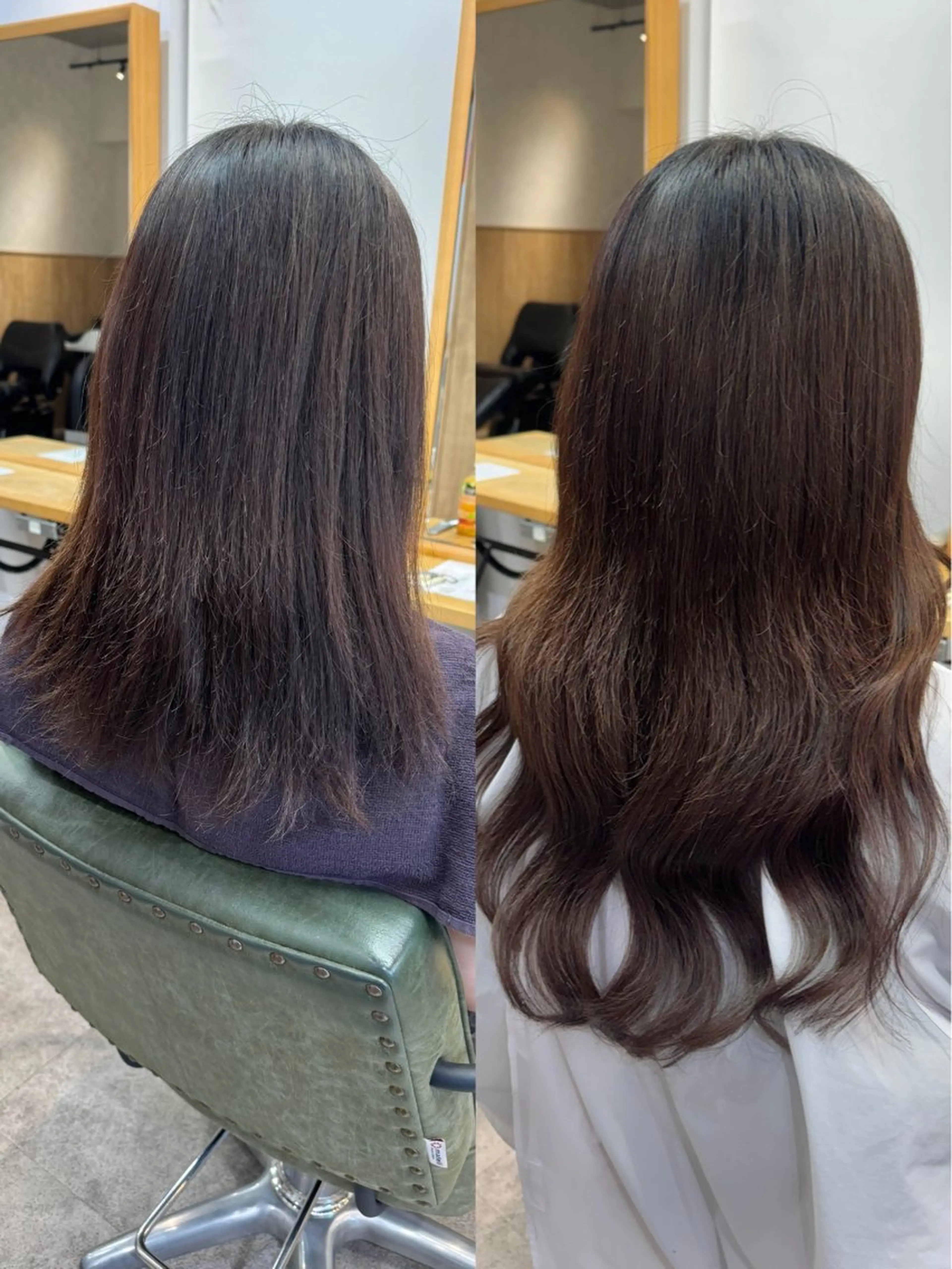 ロング エクステ カット ヘアカラー エクステ 美髪縮毛矯正/暖色 カラー/ヘアメのヘアスタイル