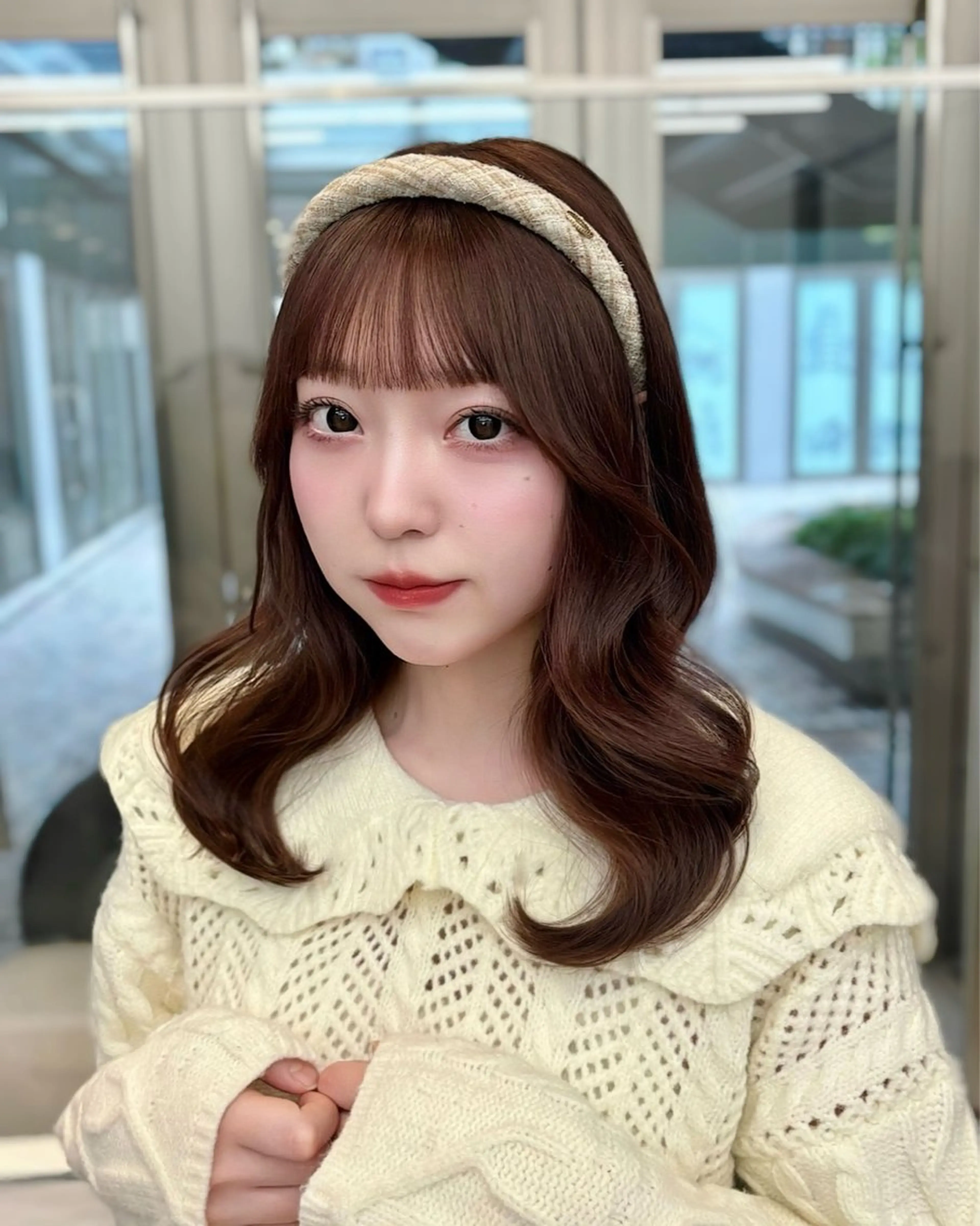 ロング カラー ベージュカラー ブリーチ ダブルカラー ブリーチなしカラー カット ヘアカラー 𝒎𝒐𝒆🩰 名駅/ヘアメ/暖色♡のヘアスタイル