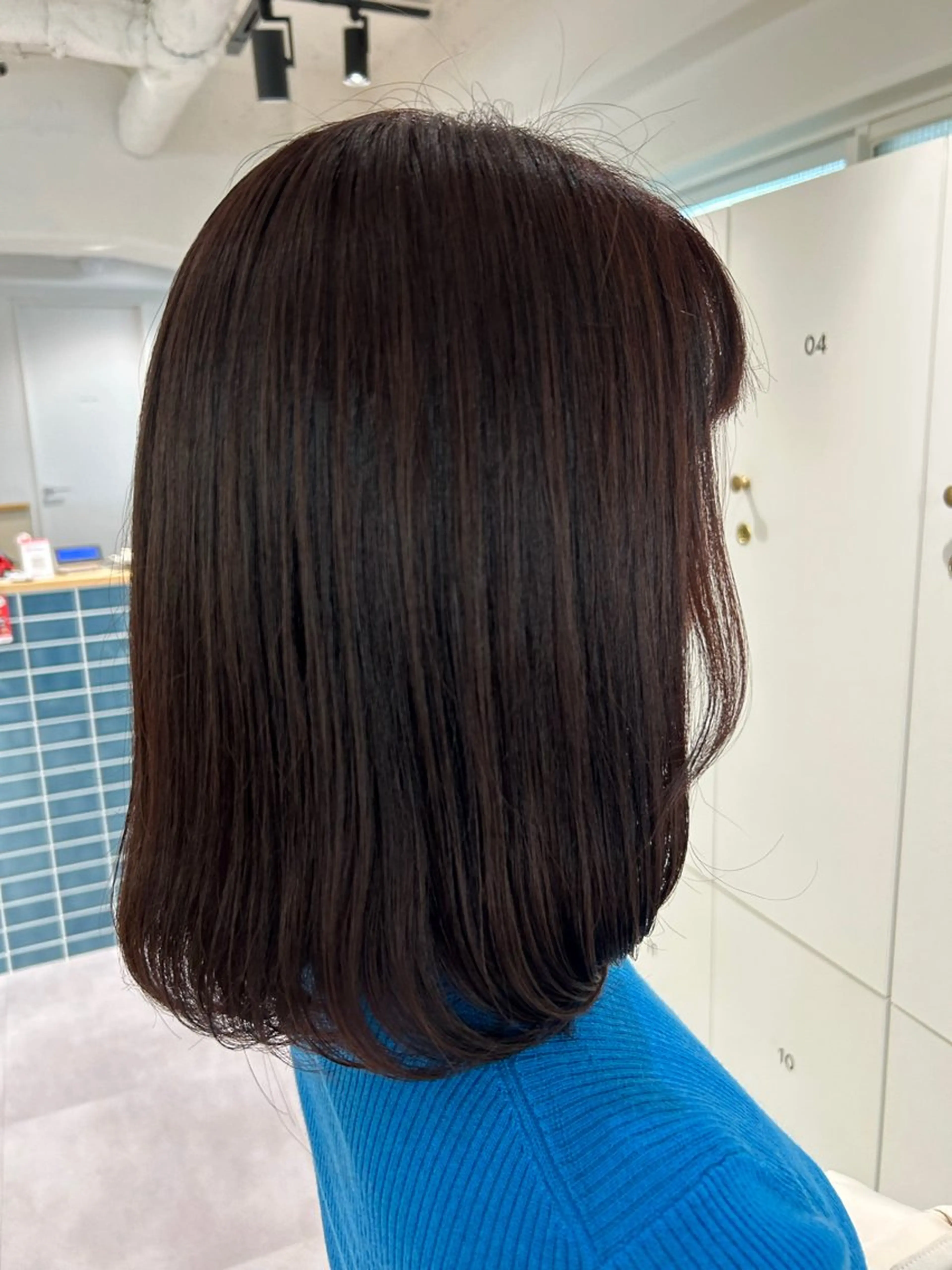 ミディアム カラー ヘアアレンジ ブラウンカラー トップスタイリスト 💙藤原 純のヘアスタイル