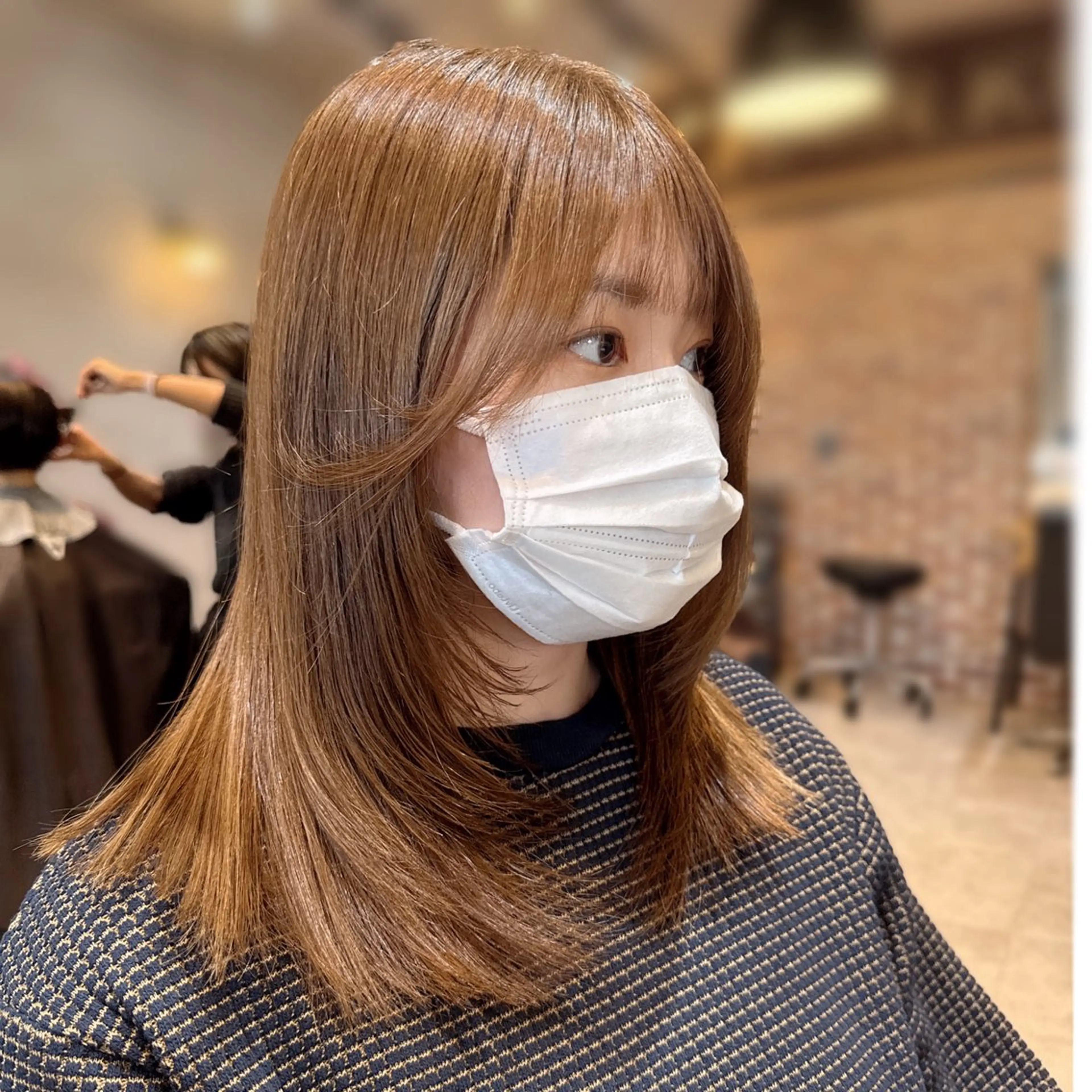 ミディアム 韓国風ヘア レイヤーカット 森 隆秀/韓国ヘアのヘアスタイル