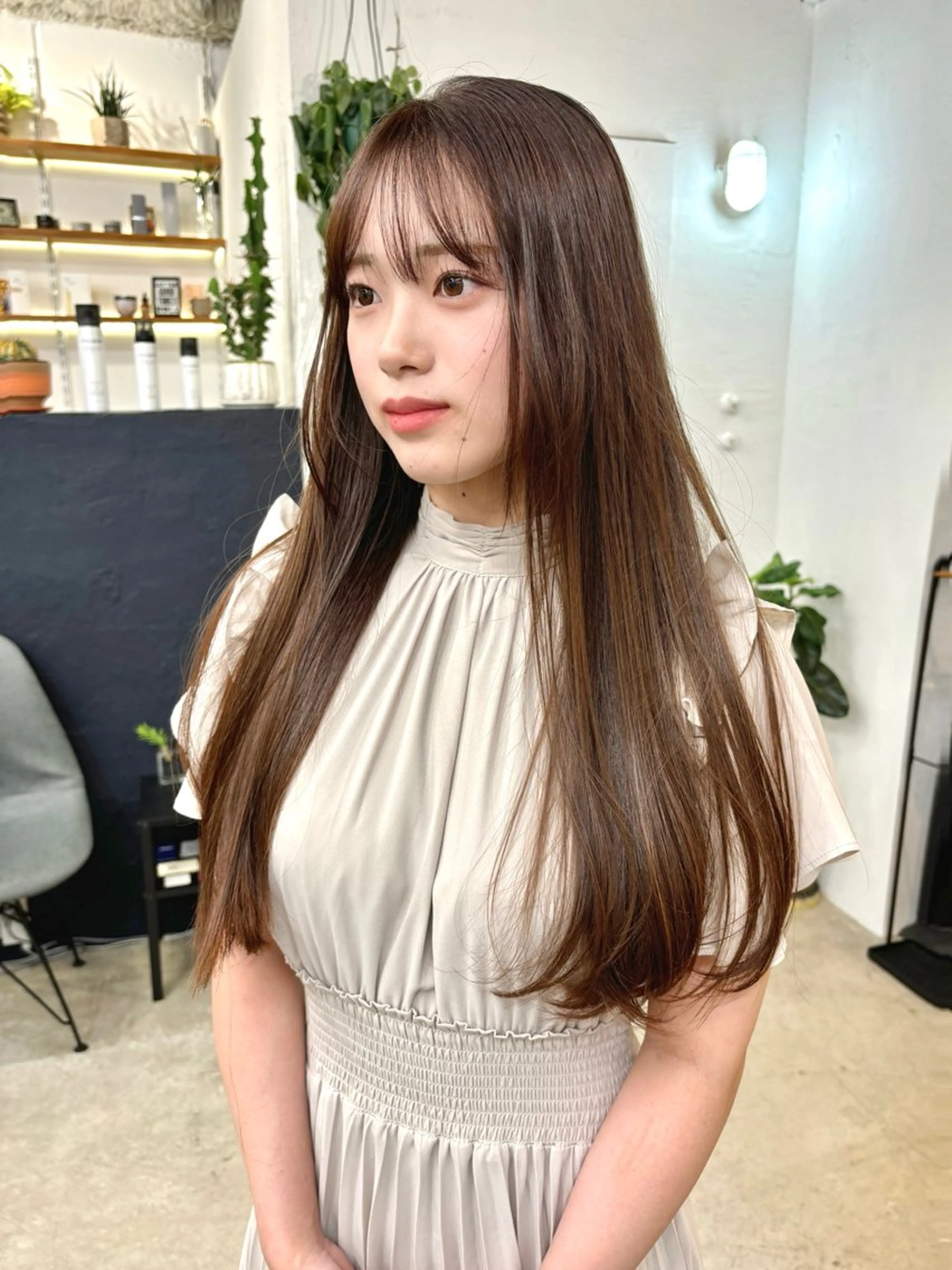 ロング カラー ベージュカラー ブリーチ ブラウンカラー カシス 透明感カラー 暖色カラー/天神/ ヘイマサクラのヘアスタイル