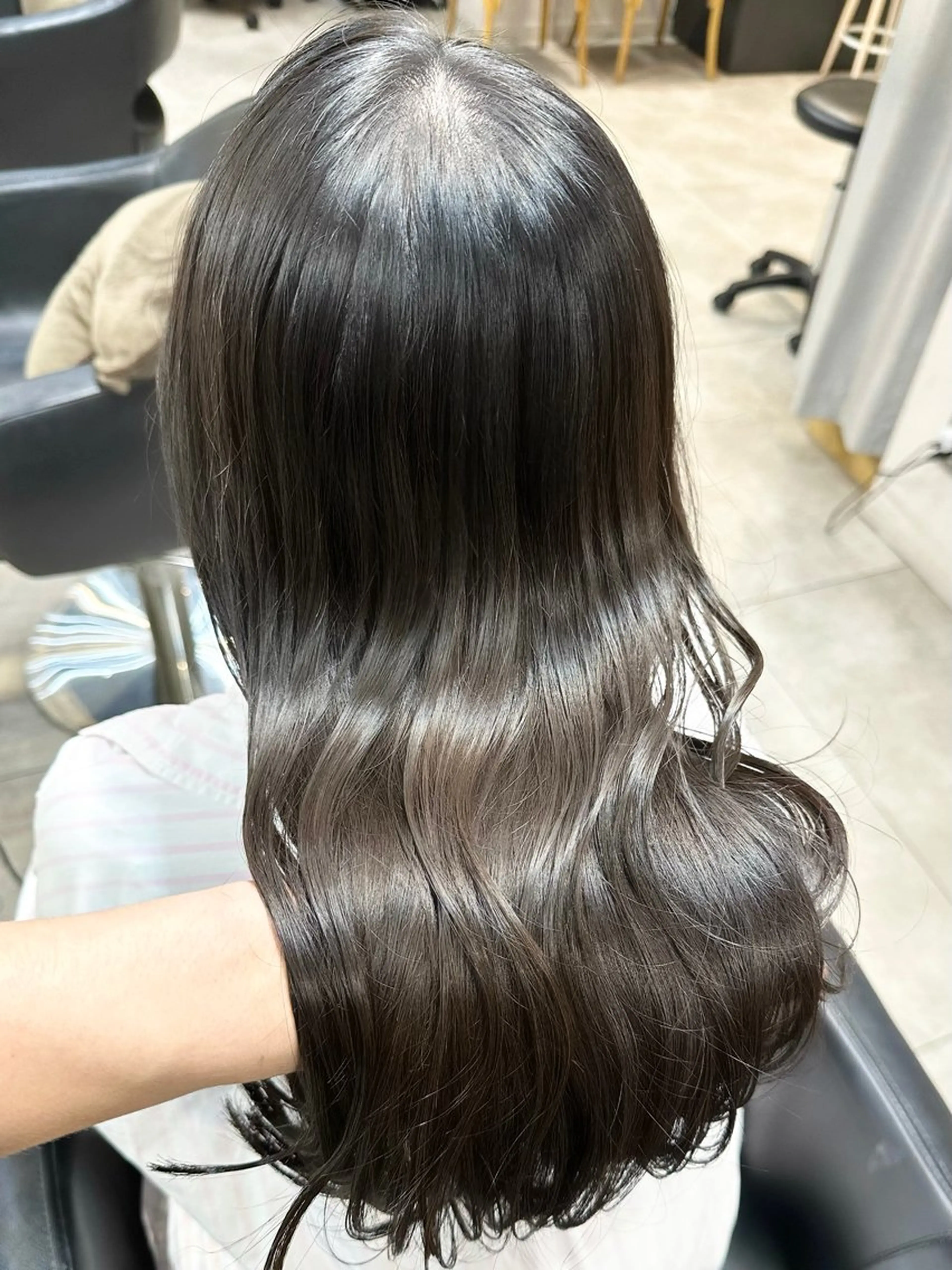 セミロング カット ヘアカラー トリートメント ✨透明感カラー/縮毛 恵比寿HAYATO✨のヘアスタイル