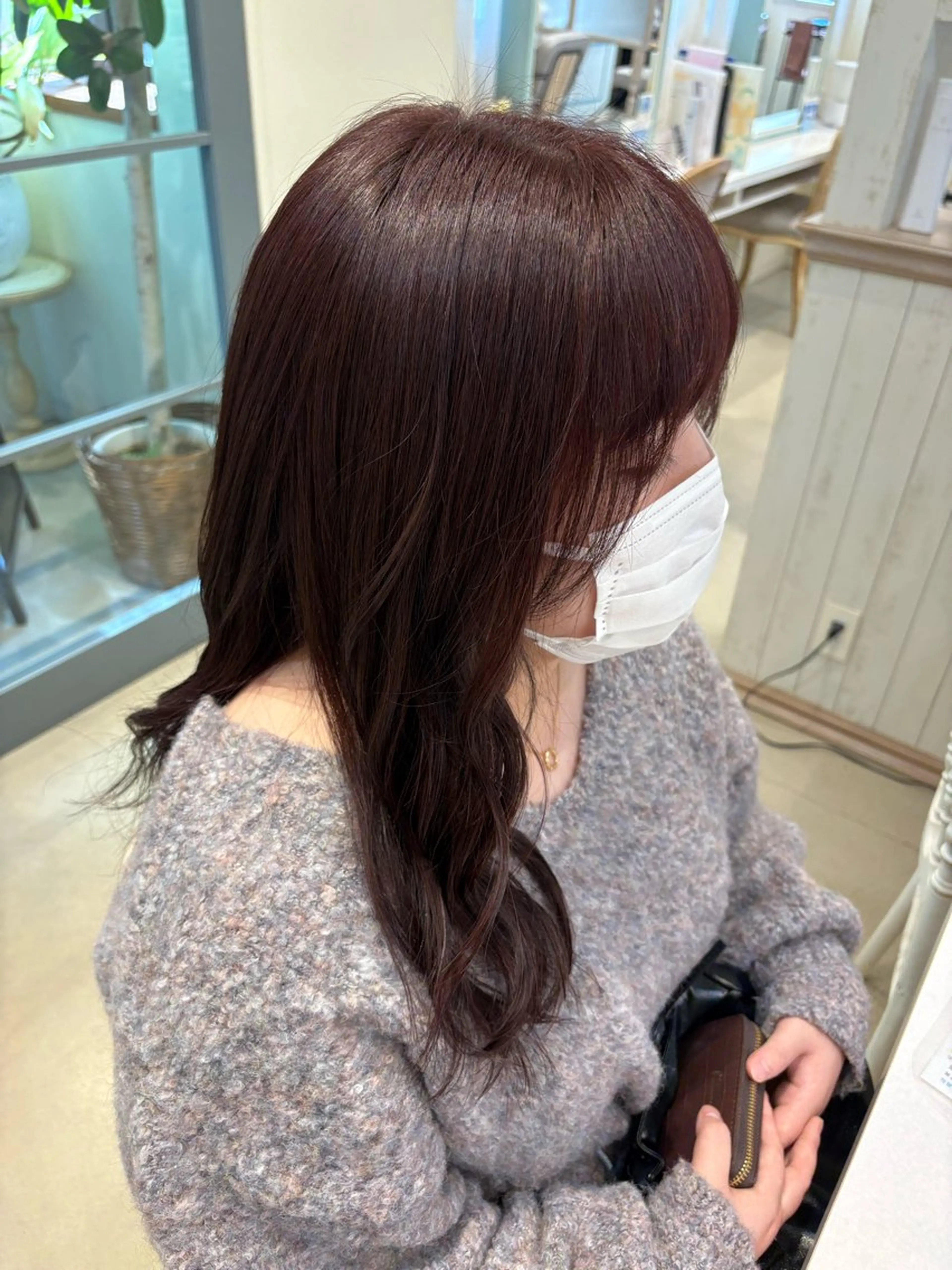 セミロング カラー ブラウンカラー ピンクカラー ピンクブラウン つちだ ゆうひ / 暗髪カラー⟡.·のヘアスタイル