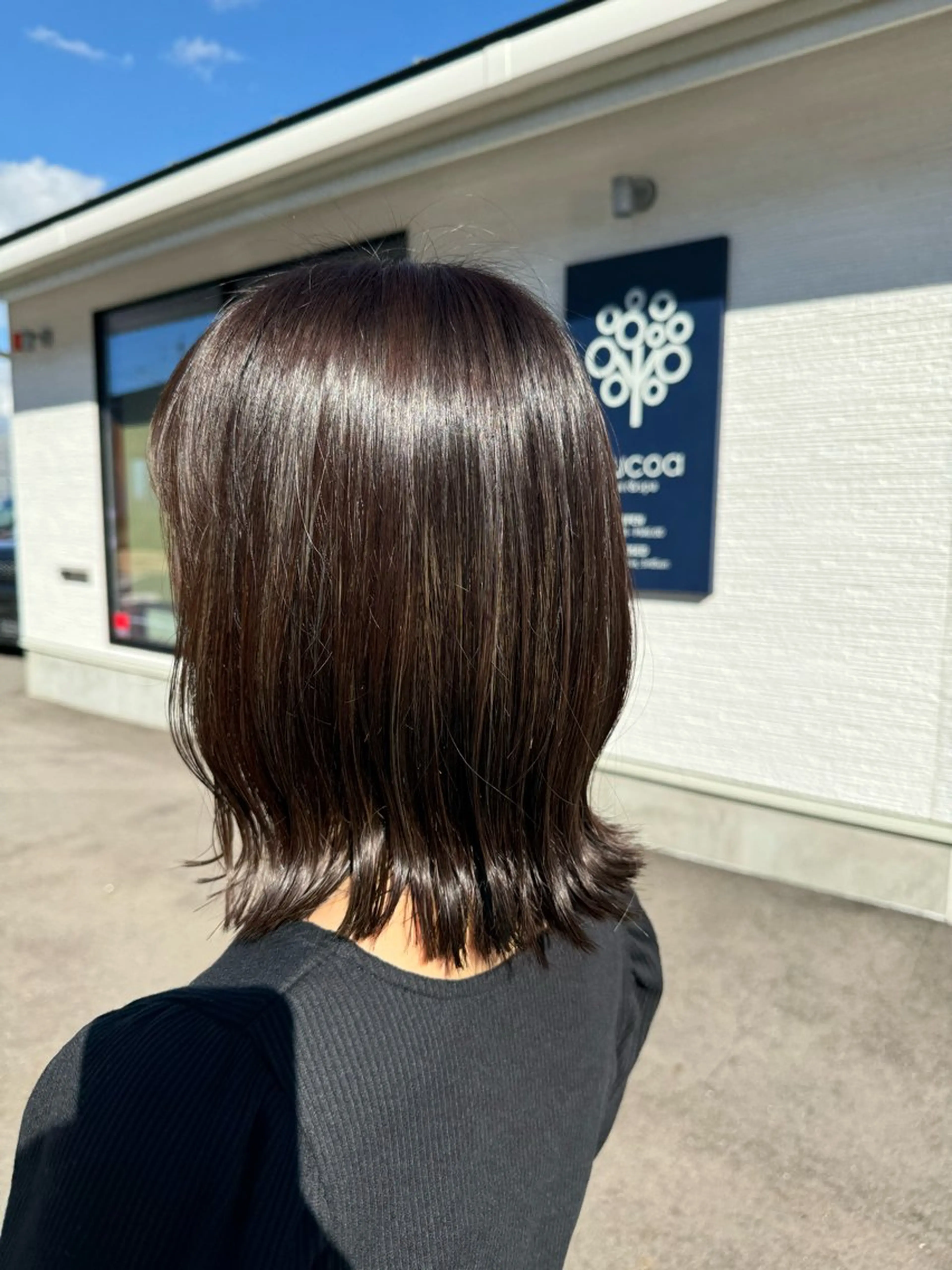 ミディアム カラー ブラウンカラー オリーブブラウン ヘアカラー サイトウ ヒトミ 【メイヘア】のヘアスタイル