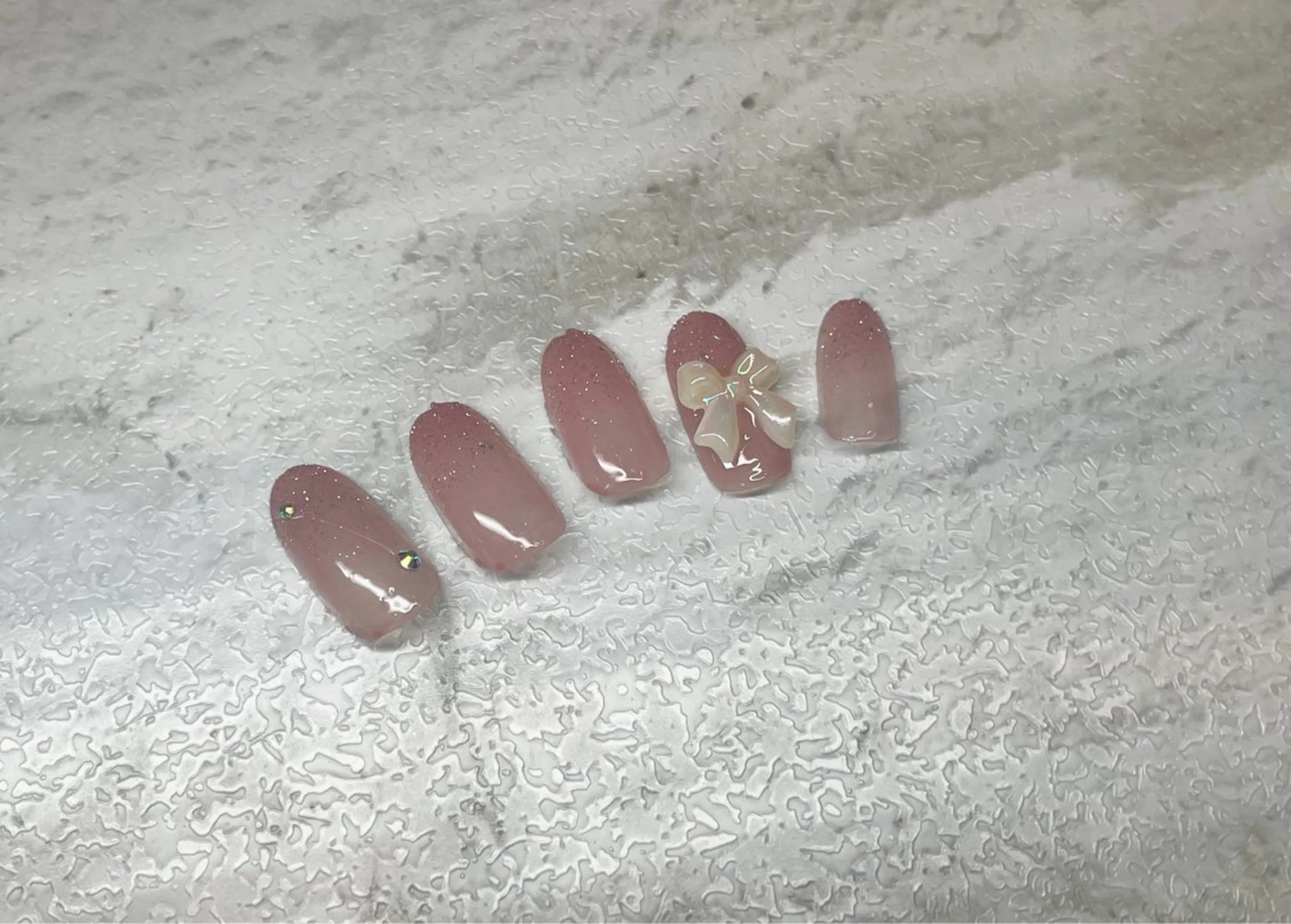 ネイル リボン ハンドネイル Bibinail ☆namiのネイルデザイン