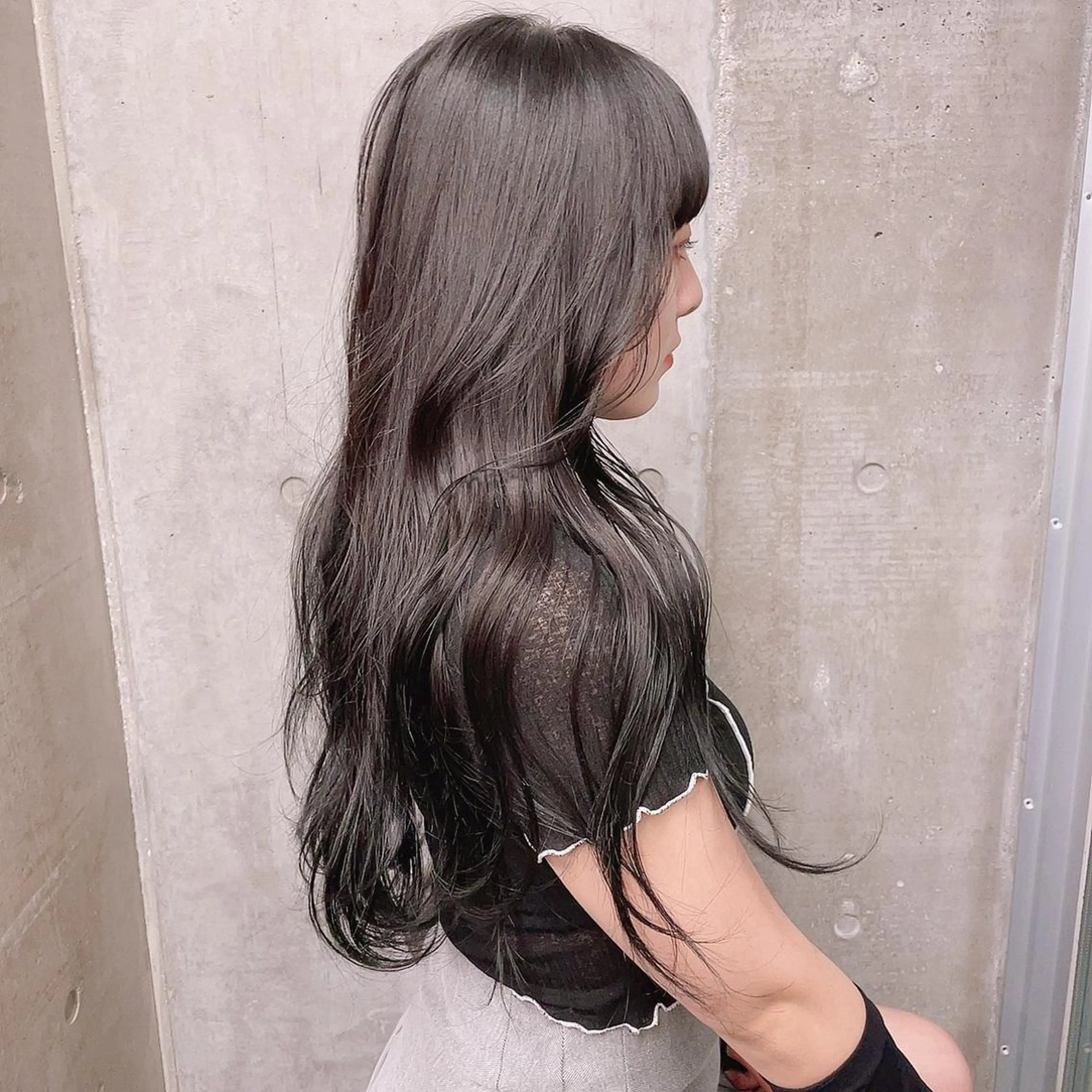 カラー 黒髪 ブルーカラー ブルーブラック 🫧BUBBLES 新所沢　かとうゆきのヘアスタイル