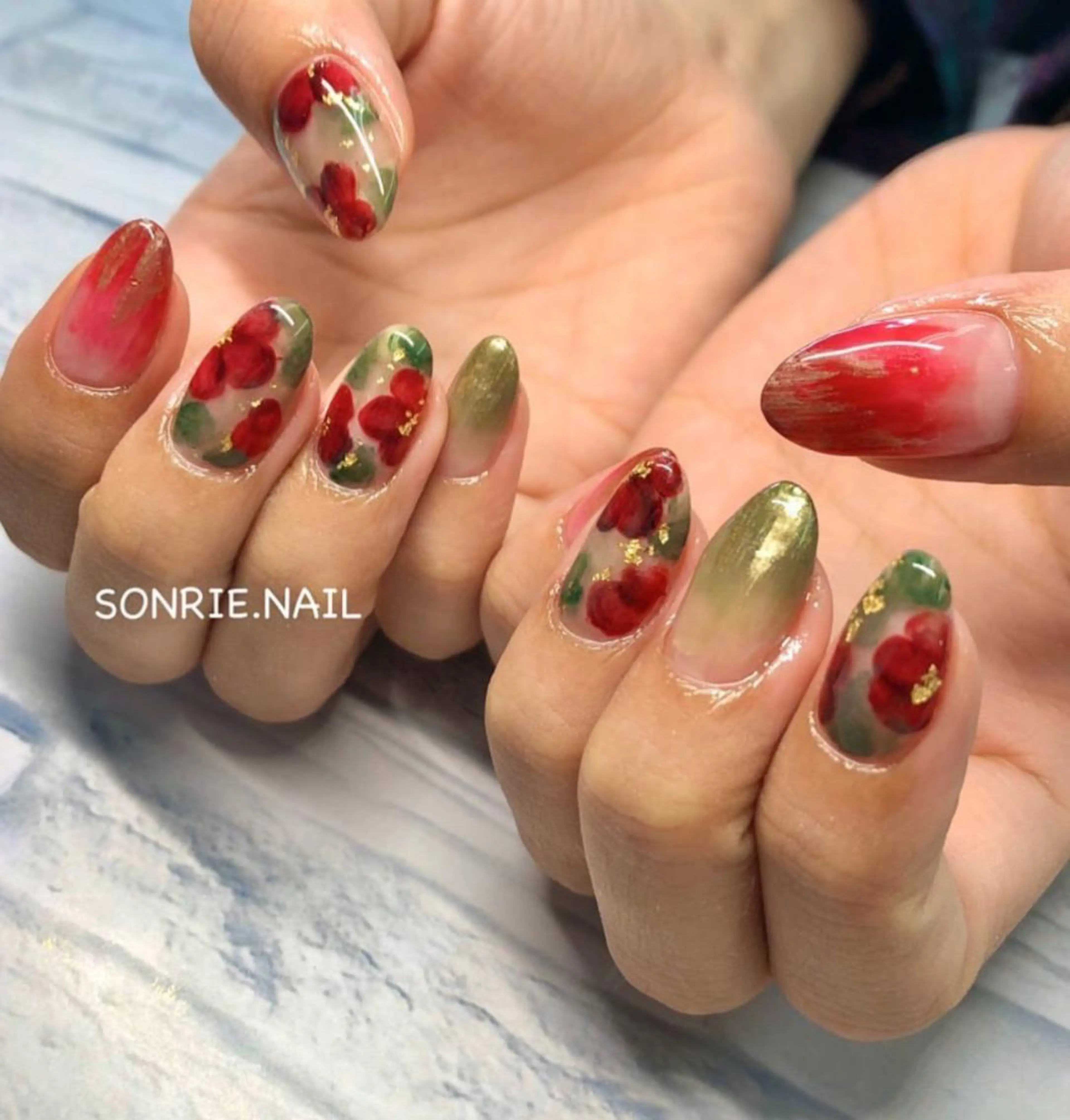 ミディアム カラー パーマ ヘアアレンジ メンズ ネイル マツエク・マツパ 成人式 着物ヘア 成人式 成人式 赤色 豊橋美容院 ソンリエのヘアスタイル