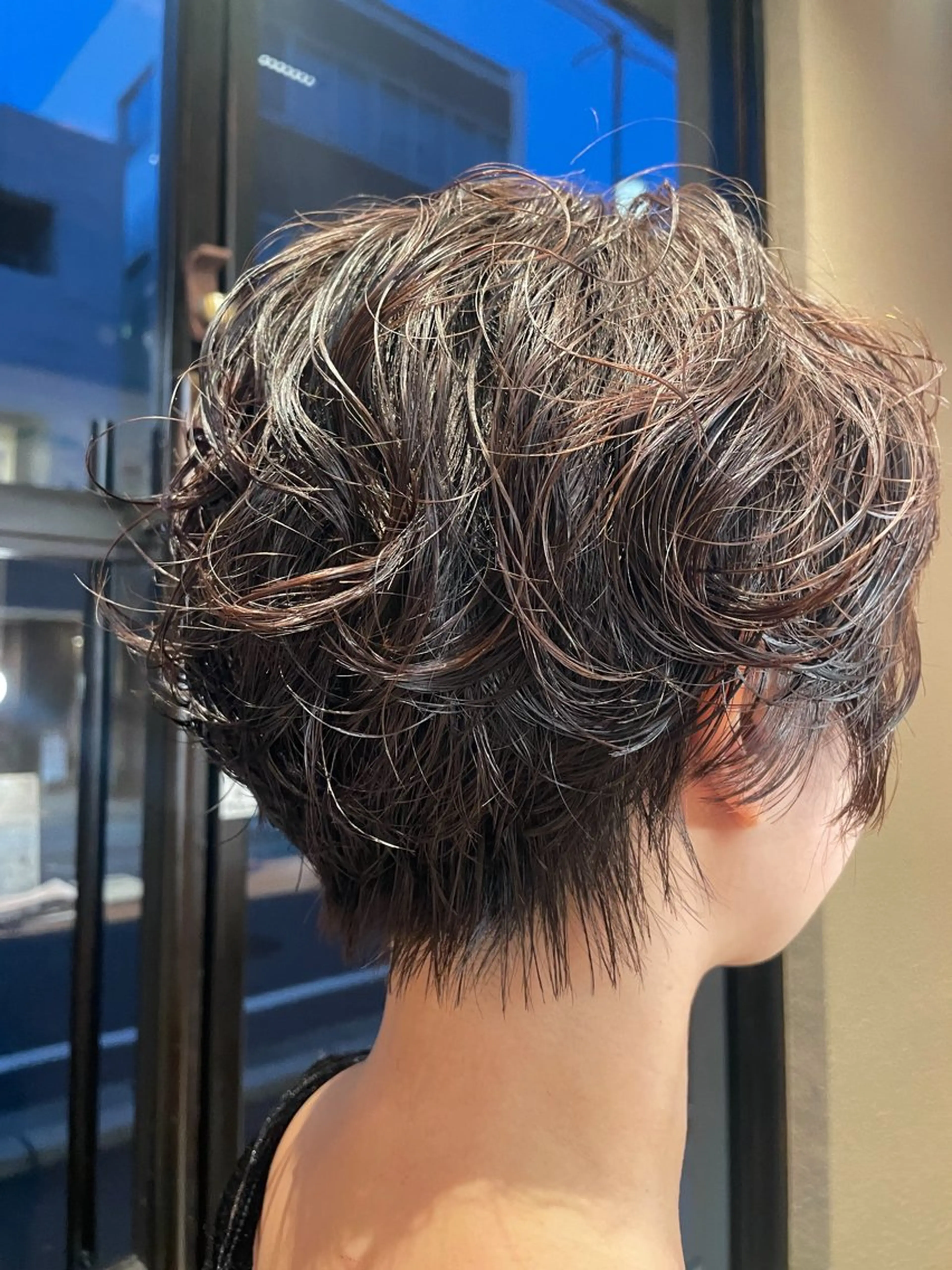 ショート パーマ くびれミディアム/似 合わせ/鎌倉/edAのヘアスタイル