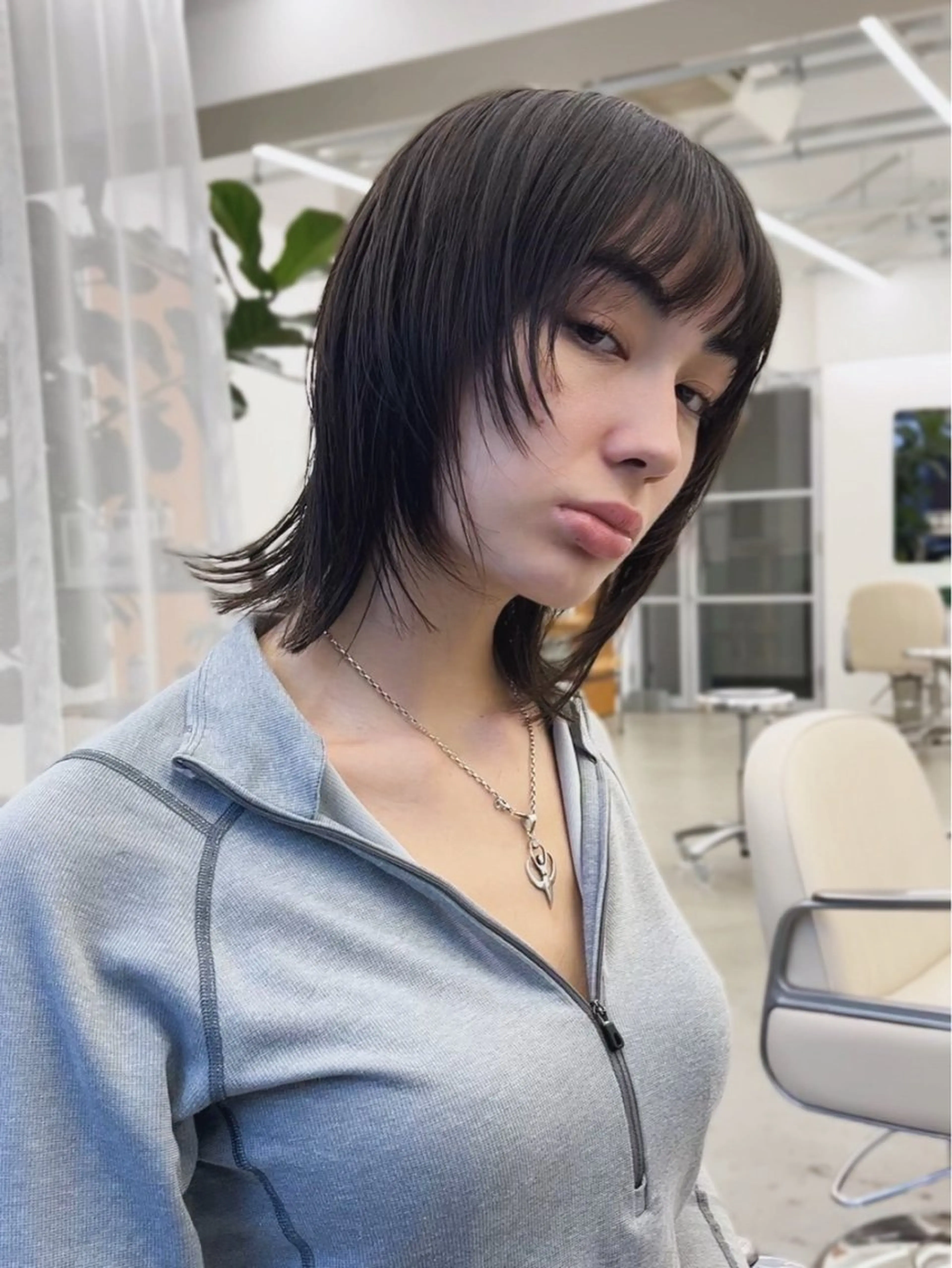 ショート カット レイヤー/ケアパーマ /ニュアンス/モードのヘアスタイル